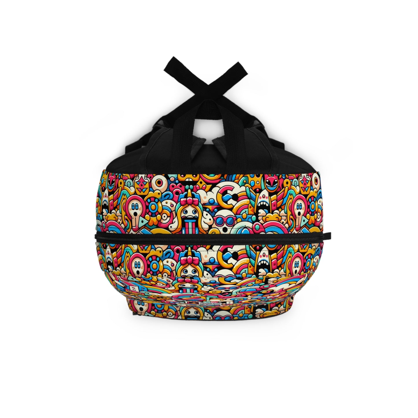 Neon Pop Playful Pop Culture Mashup Backpack - 8404 Design-62