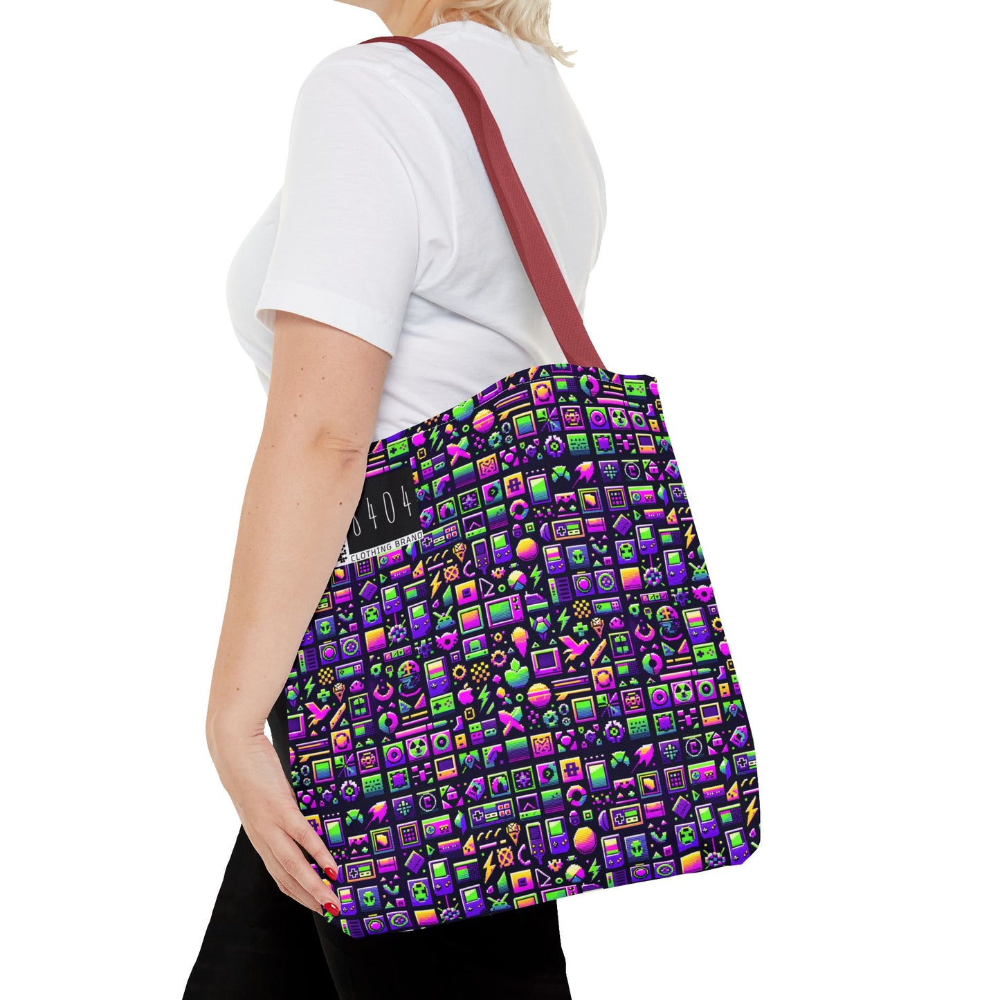 Digital Nostalgia Remix Modern Vintage Fusion Tote Bag - 8404 Design-49