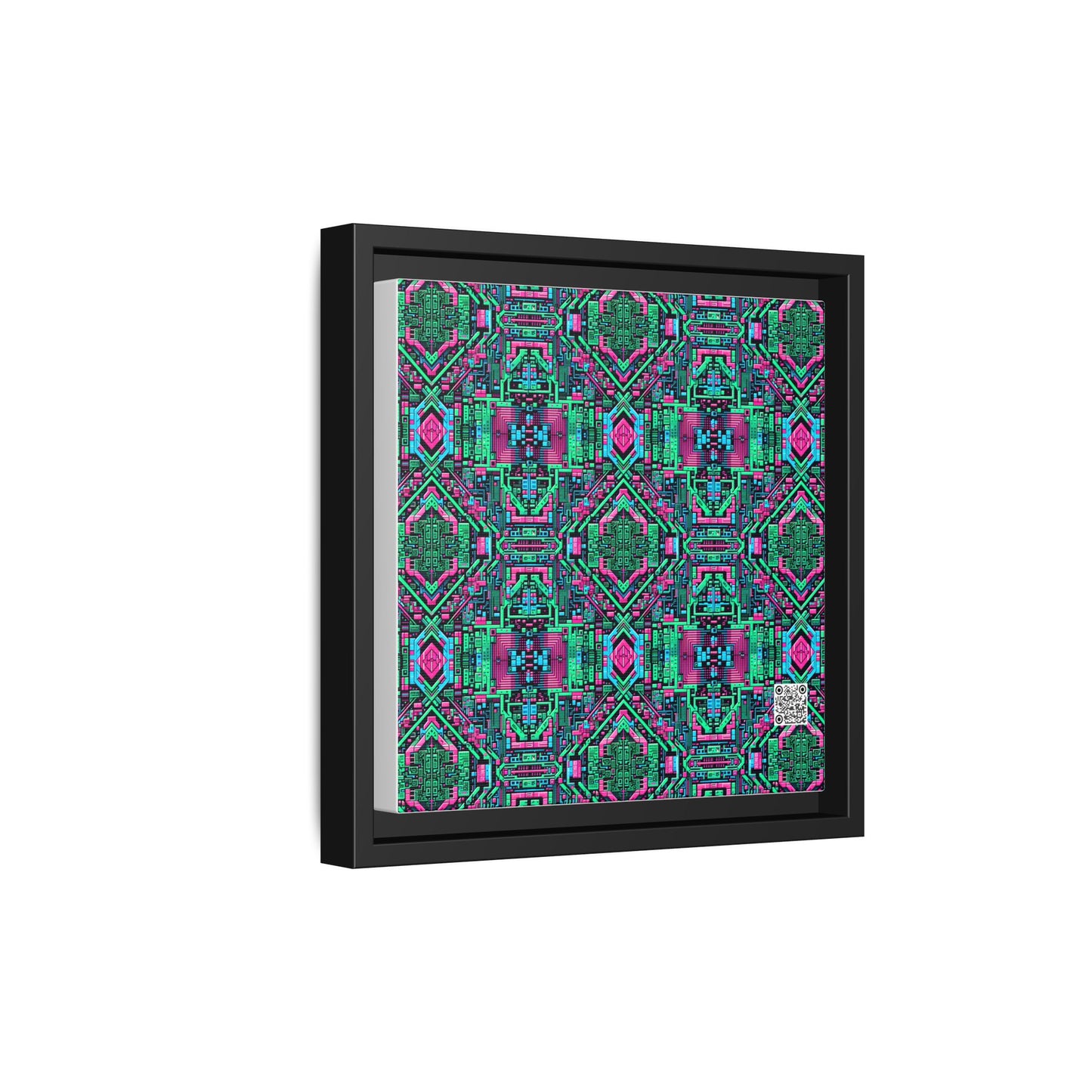 Digital Glitch Vibes Tech-Inspired Streetwear Matte Canvas, Framed (multi-Color) - 8404 Design-71 B
