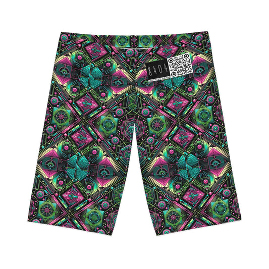 Tech-Infused Graphics Tech-Forward Streetwear Women's Bike Shorts - 8404 Design-45