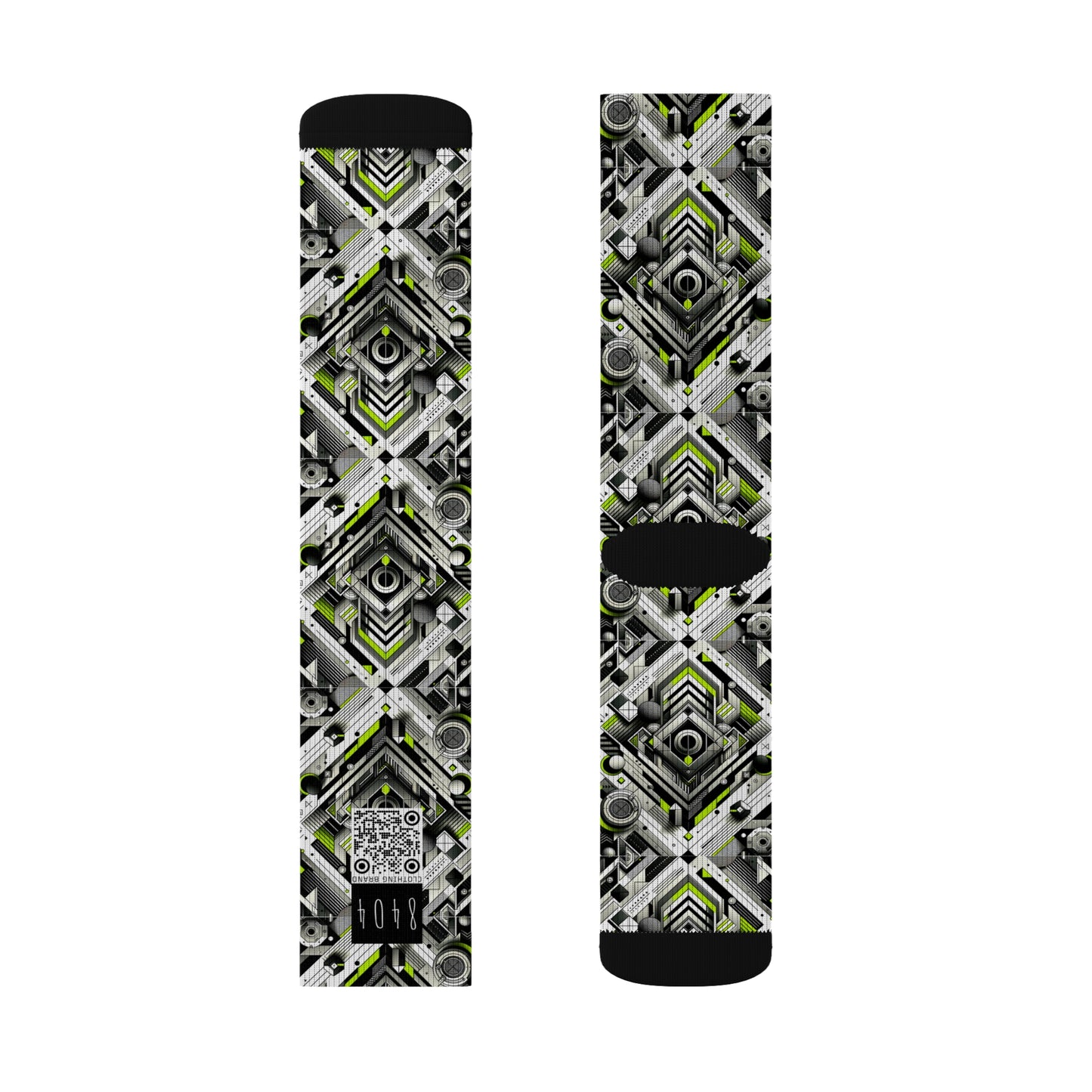 Elevated Sporty Tech Tech-Forward Streetwear Sublimation Socks - 8404 Design-70