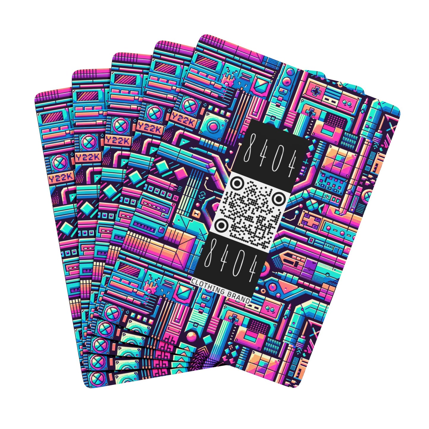 Digital Nostalgia Modern Retro Fusion Poker Playing Cards - 8404 Design-70 B