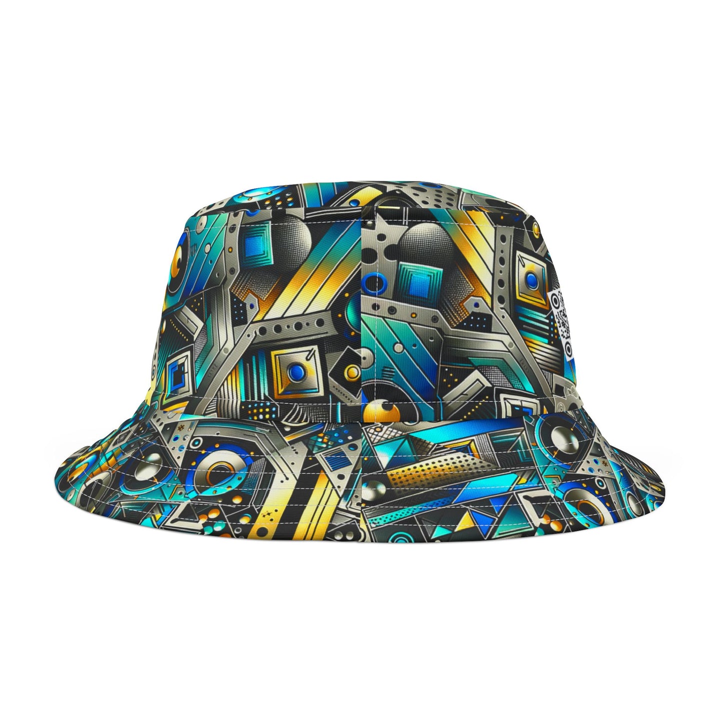 Tech Art Fusion Tech-Forward Streetwear Bucket Hat - 8404 Design-50
