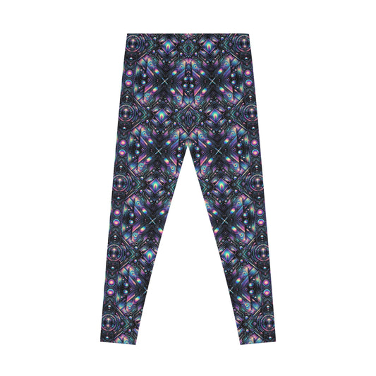 Galactic Hues Tech-Forward Cosmic Fusion Stretch Leggings - 8404 Design-58