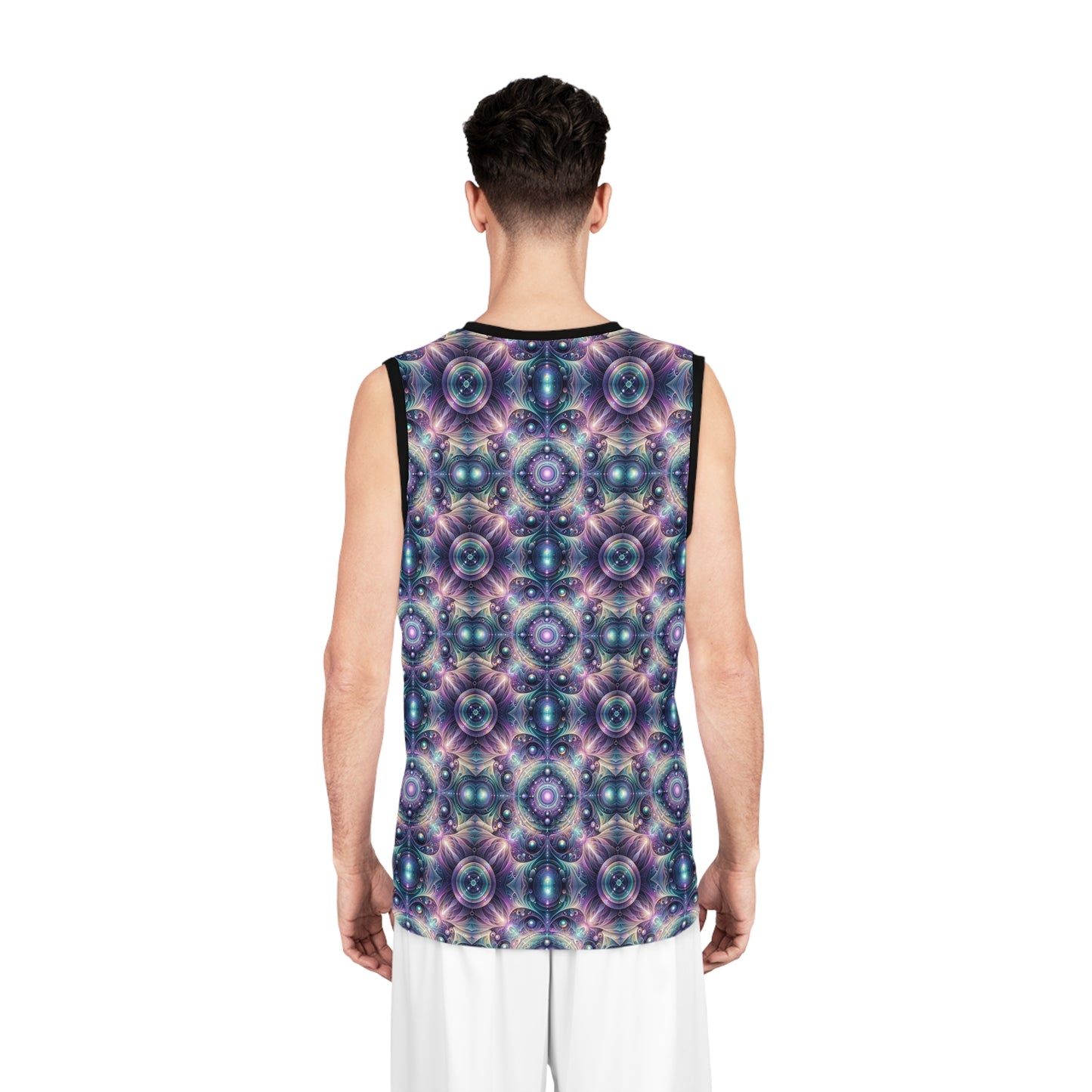 Iridescent Tech Fusion Tech-Forward Streetwear Basketball Jersey - 8404 Design-61