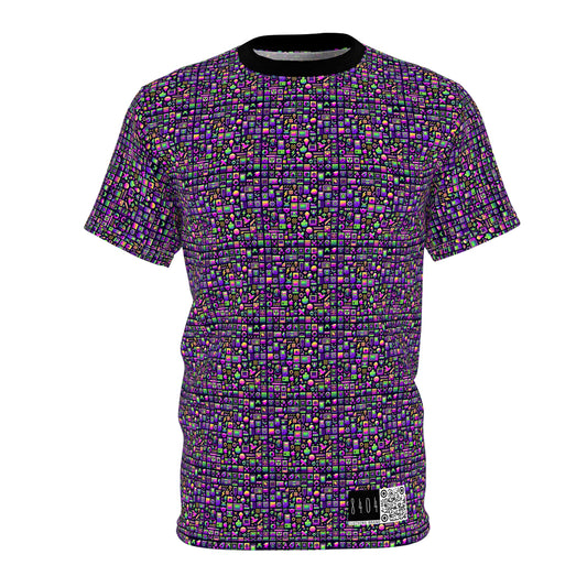 Digital Nostalgia Remix Modern Vintage Fusion Unisex Cut & Sew Tee - 8404 Design-49