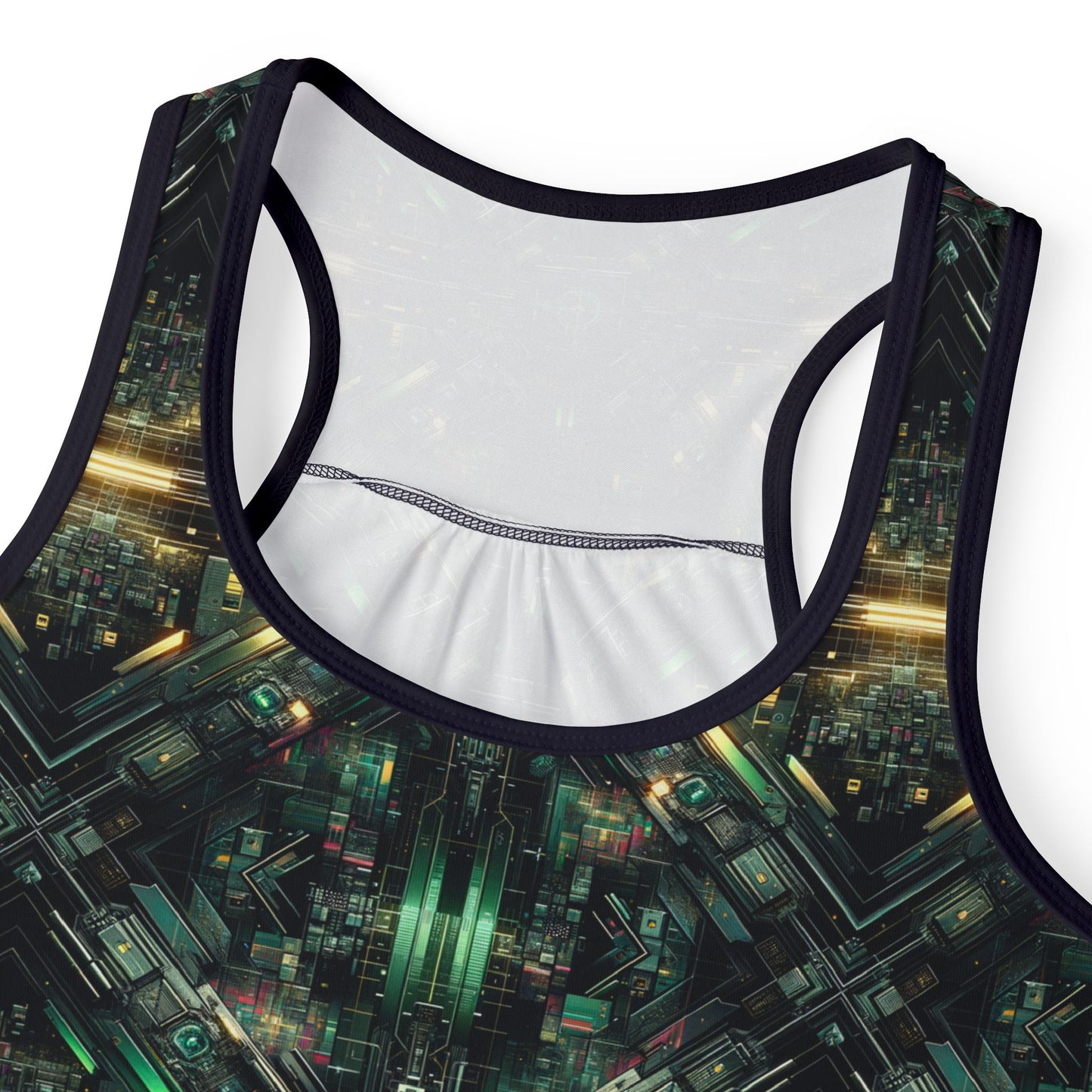 Tech Noir Graphics Tech-Inspired Streetwear Women's Tank Top - 8404 Design-56