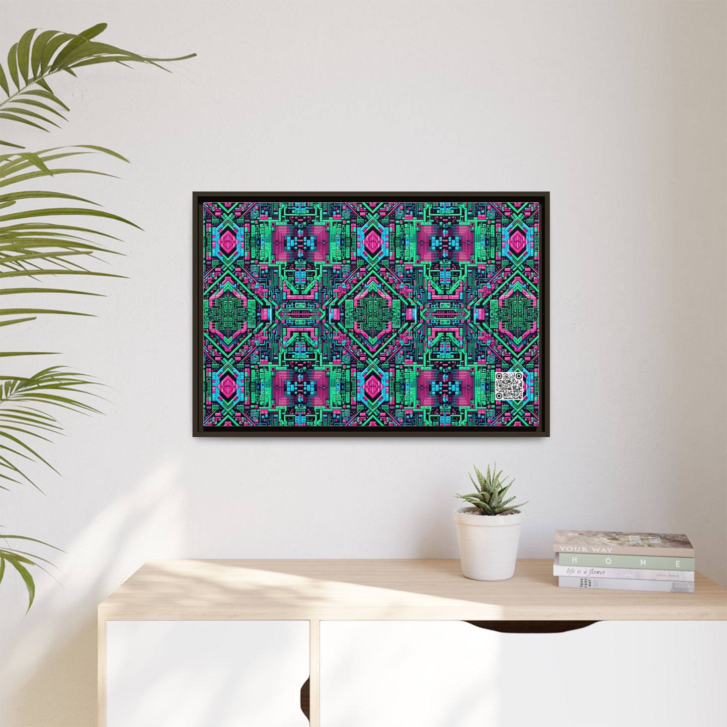 Digital Glitch Vibes Tech-Inspired Streetwear Matte Canvas, Framed (multi-Color) - 8404 Design-71 A