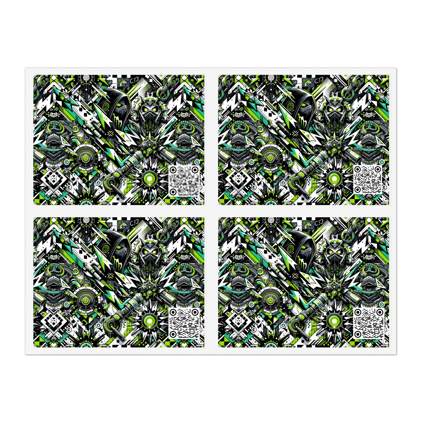 Graffiti Tech Fusion Bold Streetwear Fusion Sticker Sheets - 8404 Design-50