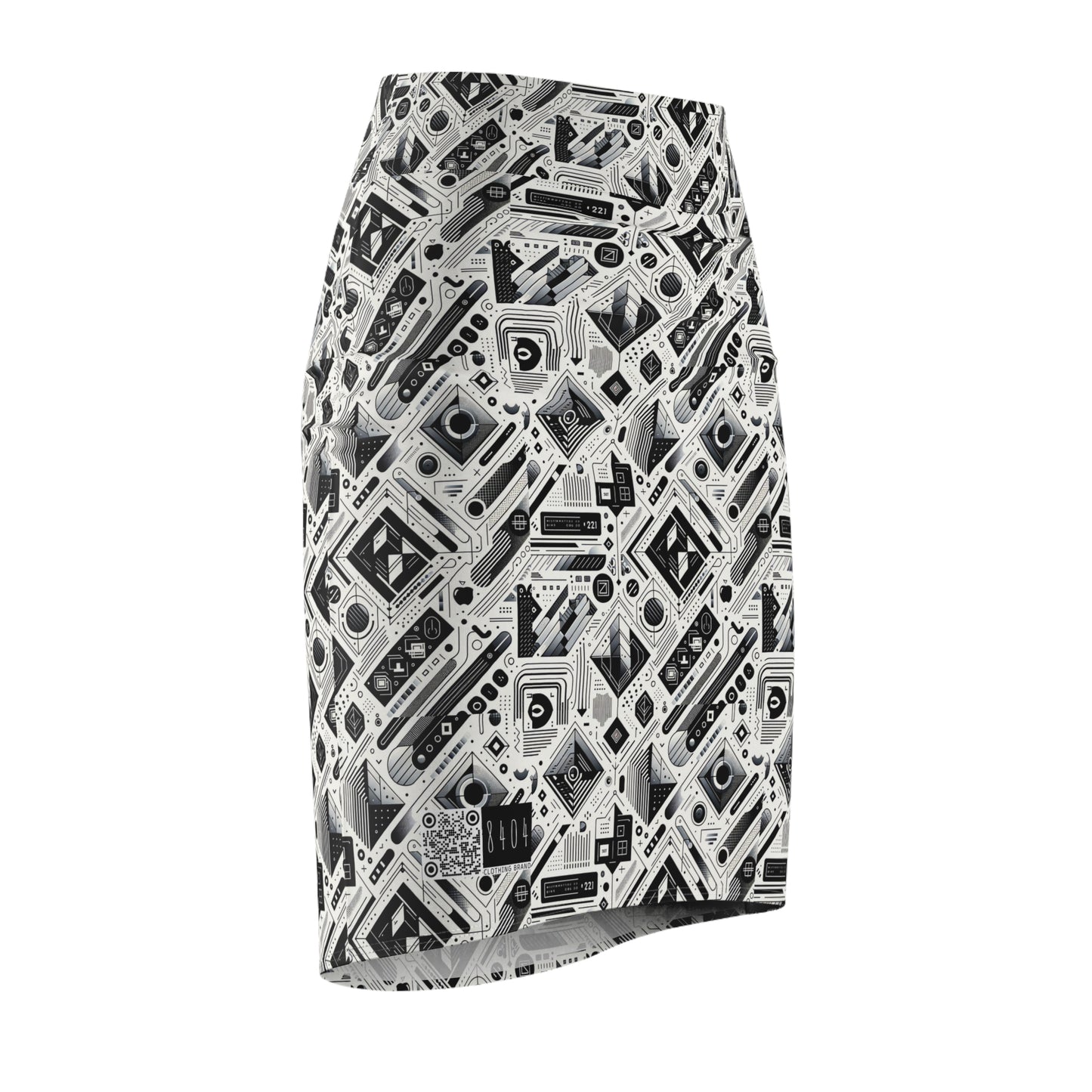 Tech Minimalism Minimalist Tech Women's Pencil Skirt - 8404 Design-72