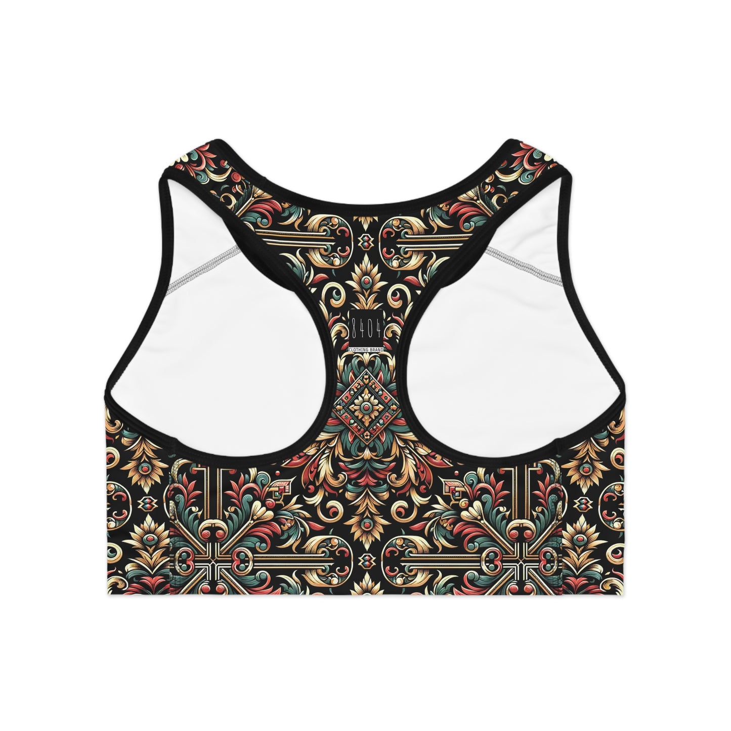 Streetwear Renaissance Artistic Clash of Old and New Sports Bra - 8404 Design-46