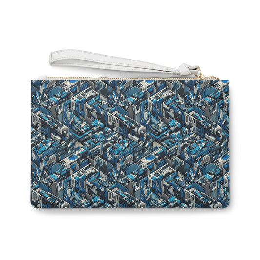 Tech Urban Camo Tech-Forward Streetwear With a Futuristic Military Edge Clutch Bag - 8404 Design-51