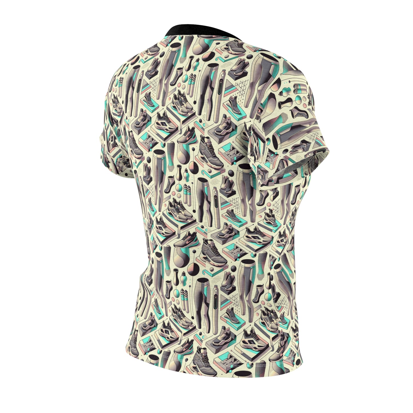Tech-Infused Athleisure Futuristic Athletic Tech Women's Cut & Sew Tee - 8404 Design-44