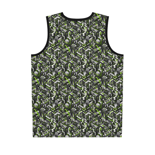 Graffiti Tech Fusion Bold Streetwear Fusion Basketball Jersey - 8404 Design-53