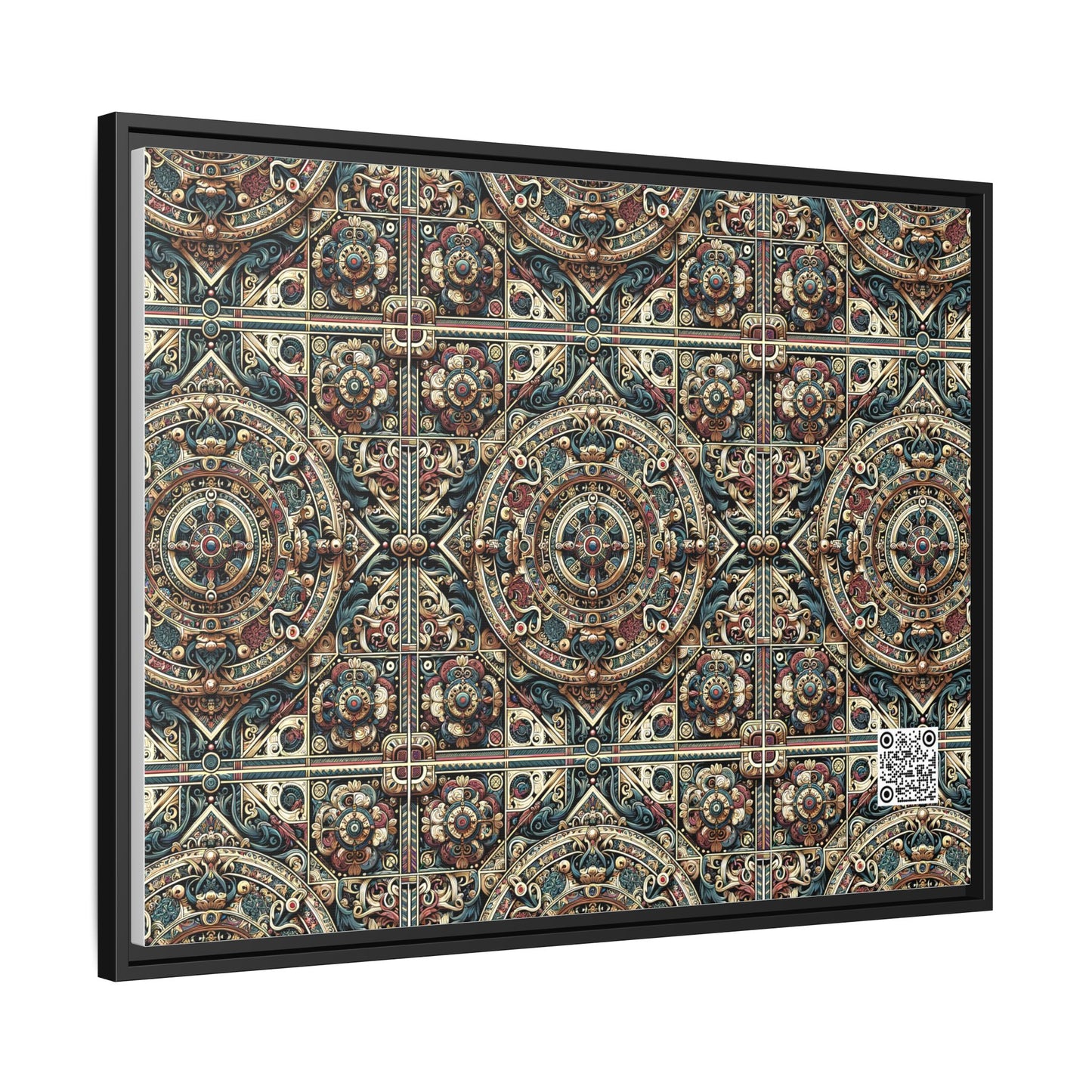 Urban Renaissance Historical Fusion With Street Edge Matte Canvas, Framed (multi-Color) - 8404 Design-57 A