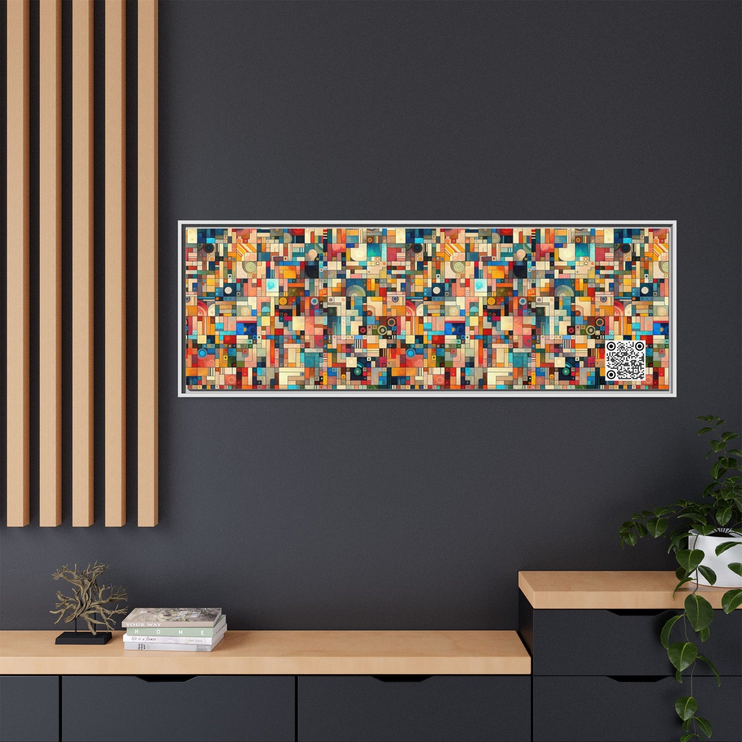 Digital Artistic Expression Artistic Streetwear Matte Canvas, Framed (multi-Color) - 8404 Design-46 B