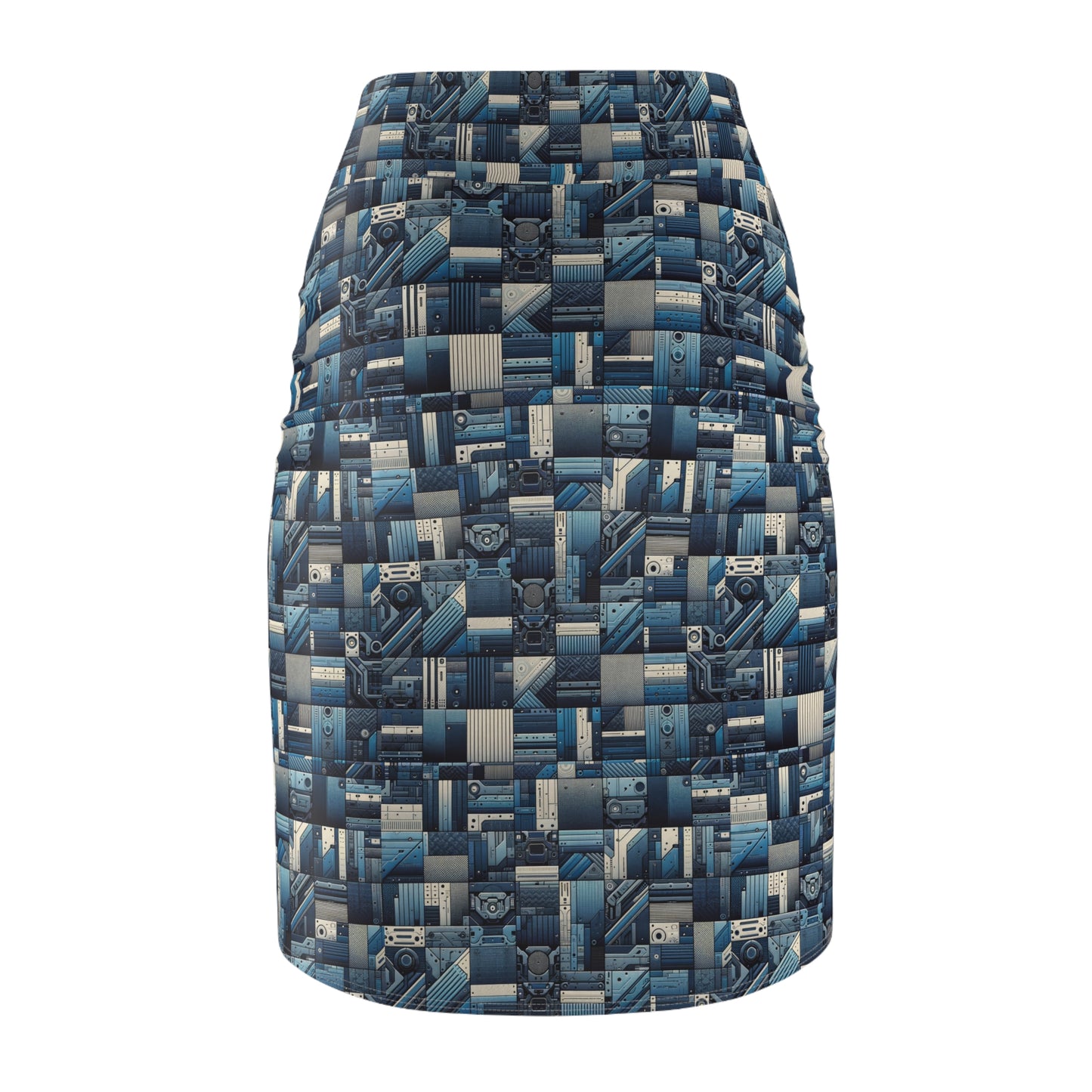 Tech-Inspired Utility Tech-Forward Streetwear With Utilitarian Edge Women's Pencil Skirt - 8404 Design-44