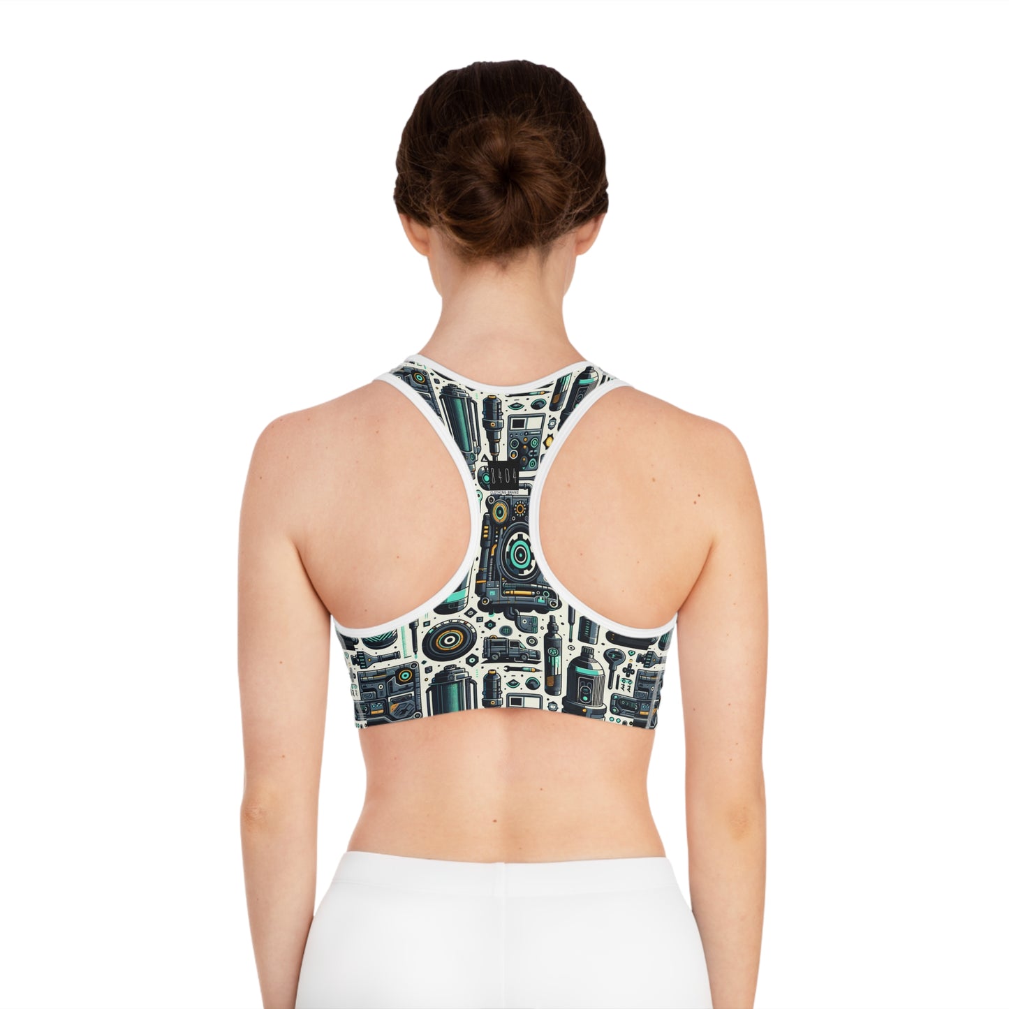 Tech Utility Fusion Modern Tech Streetwear Sports Bra - 8404 Design-53
