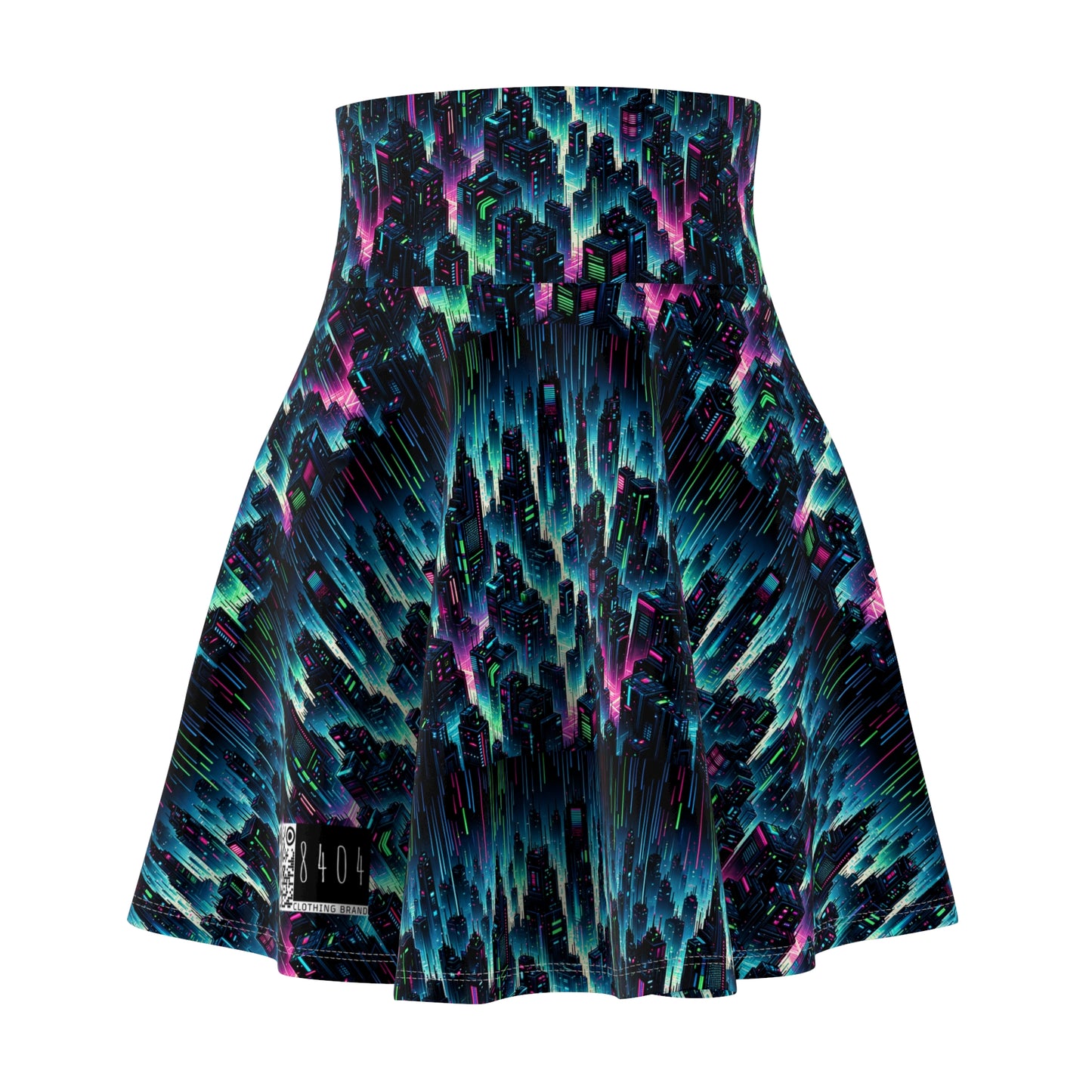 Tech Noir Graphics Cyberpunk Tech Aesthetic Women's Skater Skirt - 8404 Design-53