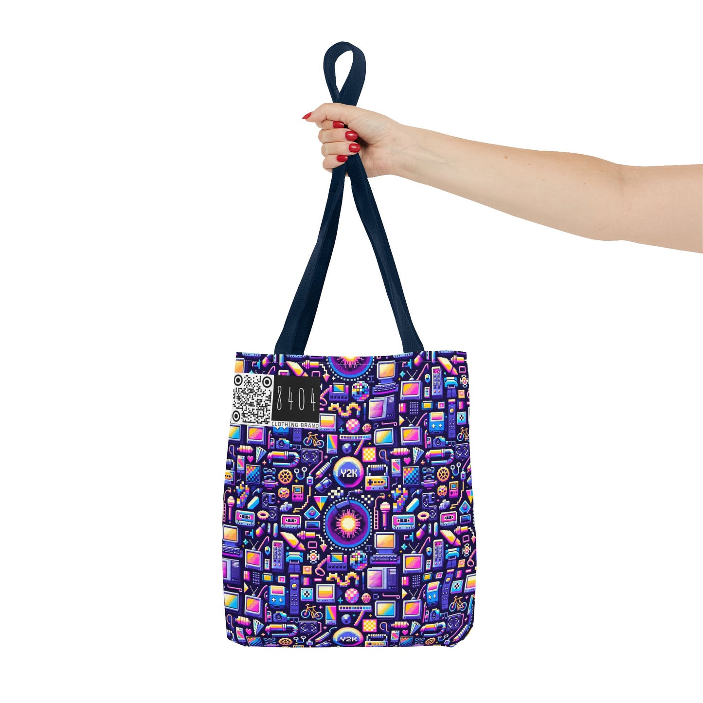 Digital Nostalgia Modern Retro Fusion Tote Bag - 8404 Design-64