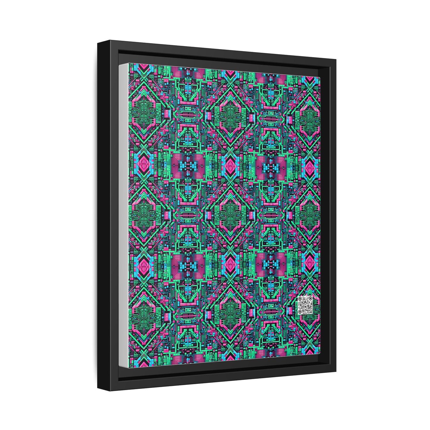 Digital Glitch Vibes Tech-Inspired Streetwear Matte Canvas, Framed (multi-Color) - 8404 Design-71 A