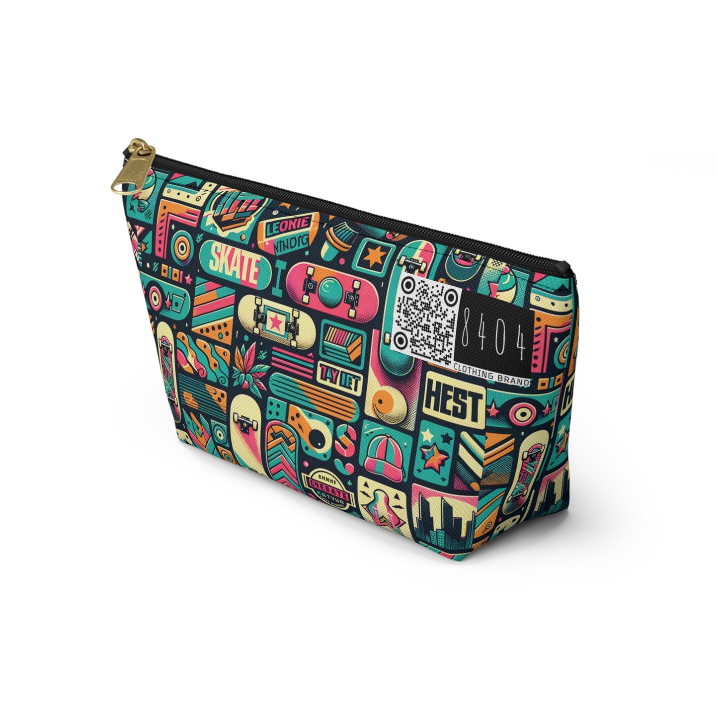 Skate Culture Revival Urban Retro Cool Accessory Pouch W T-Bottom - 8404 Design-61