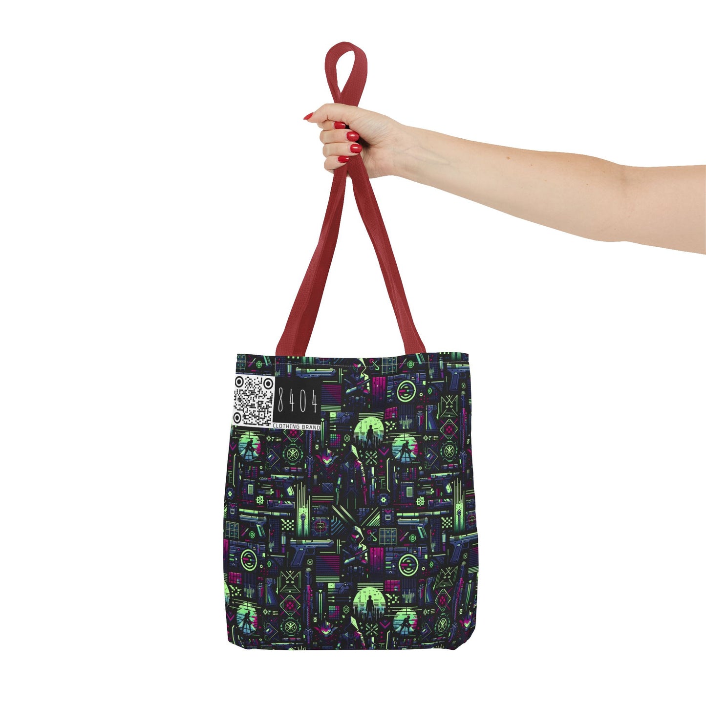 Tech Noir Futuristic Cyberpunk Tote Bag - 8404 Design-63
