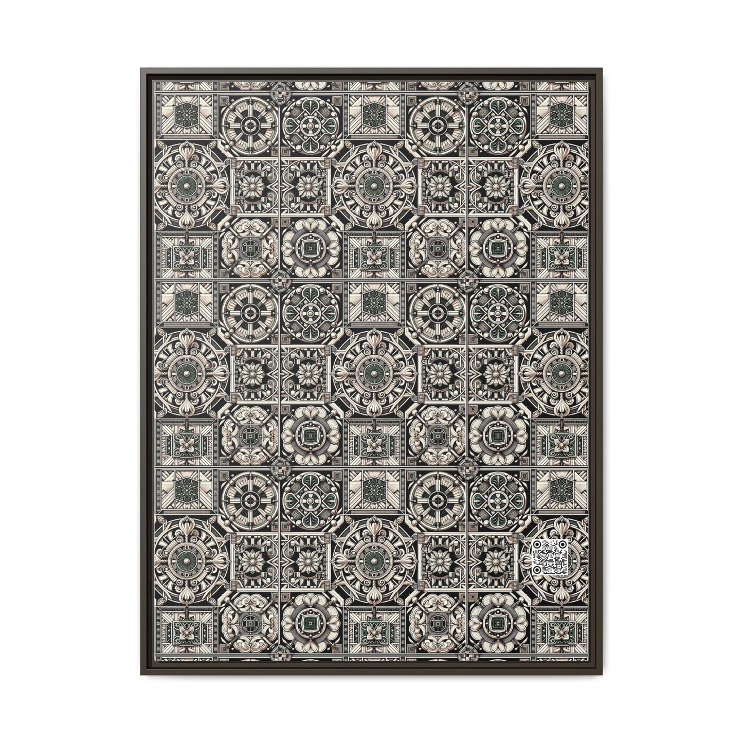 Cyber Garden Party Tech Garden Extravaganza Matte Canvas, Framed (multi-Color) - 8404 Design-45 A