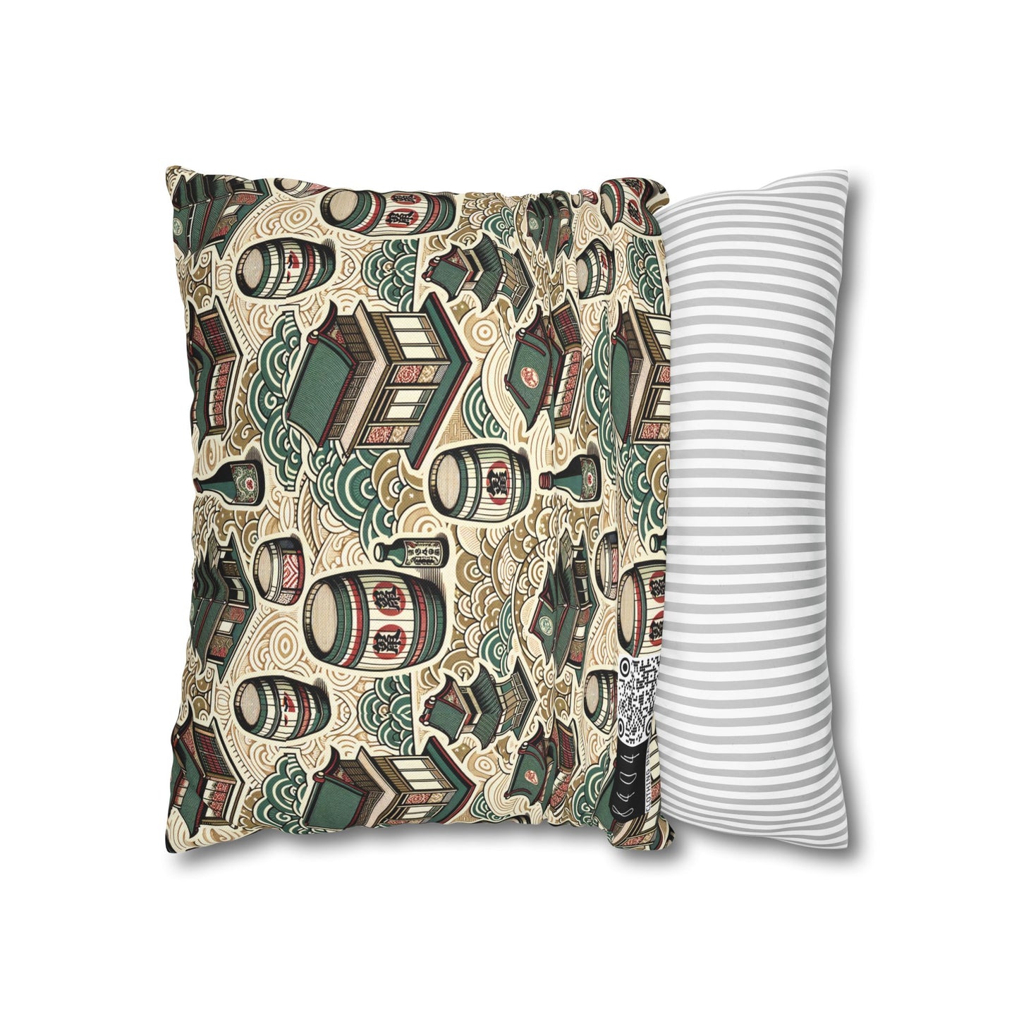 Cultural Artisanal Fusion Contemporary Cultural Elegance Spun Polyester Square Pillowcase - 8404 Design-68