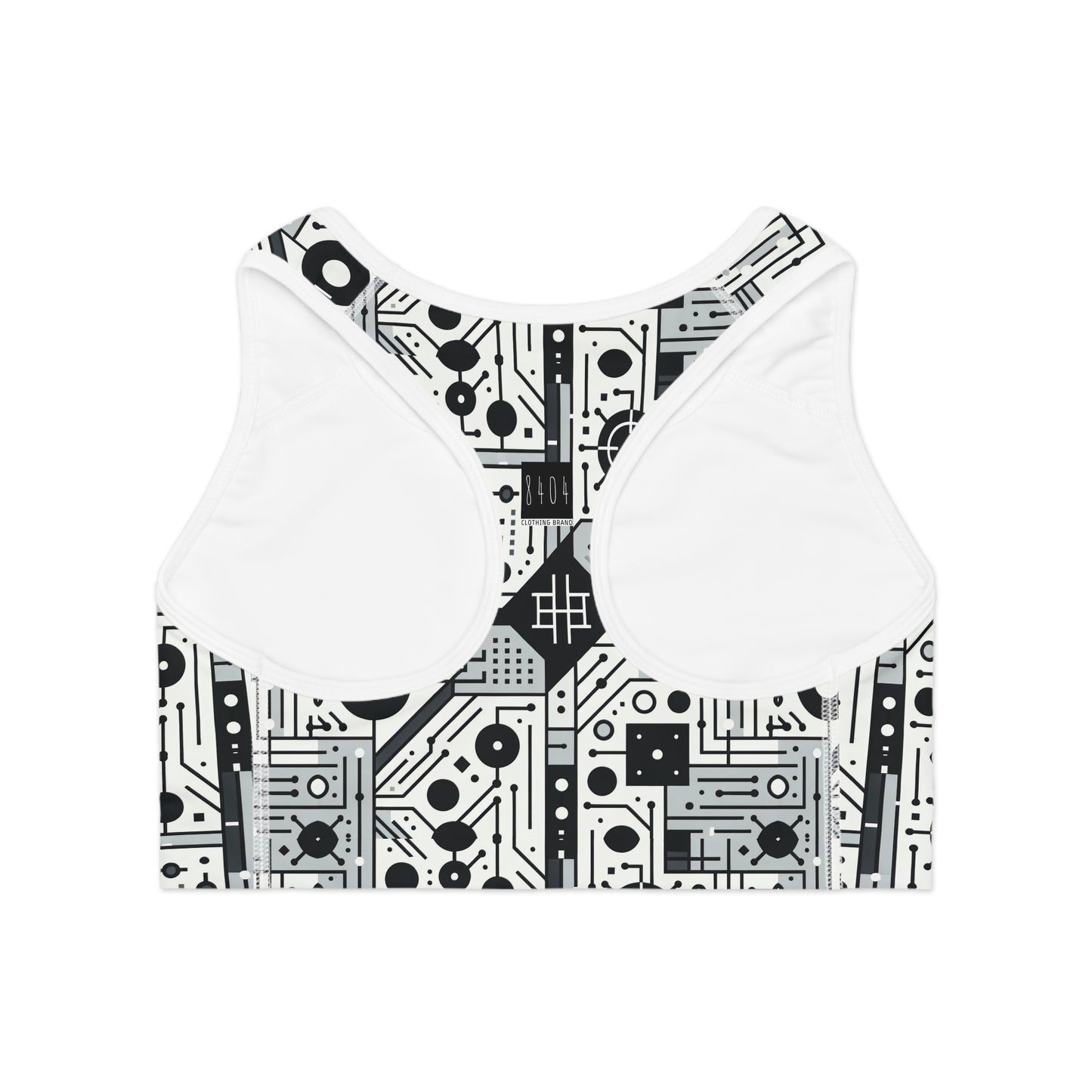 Digital Minimalism Minimalist Tech Sports Bra - 8404 Design-48