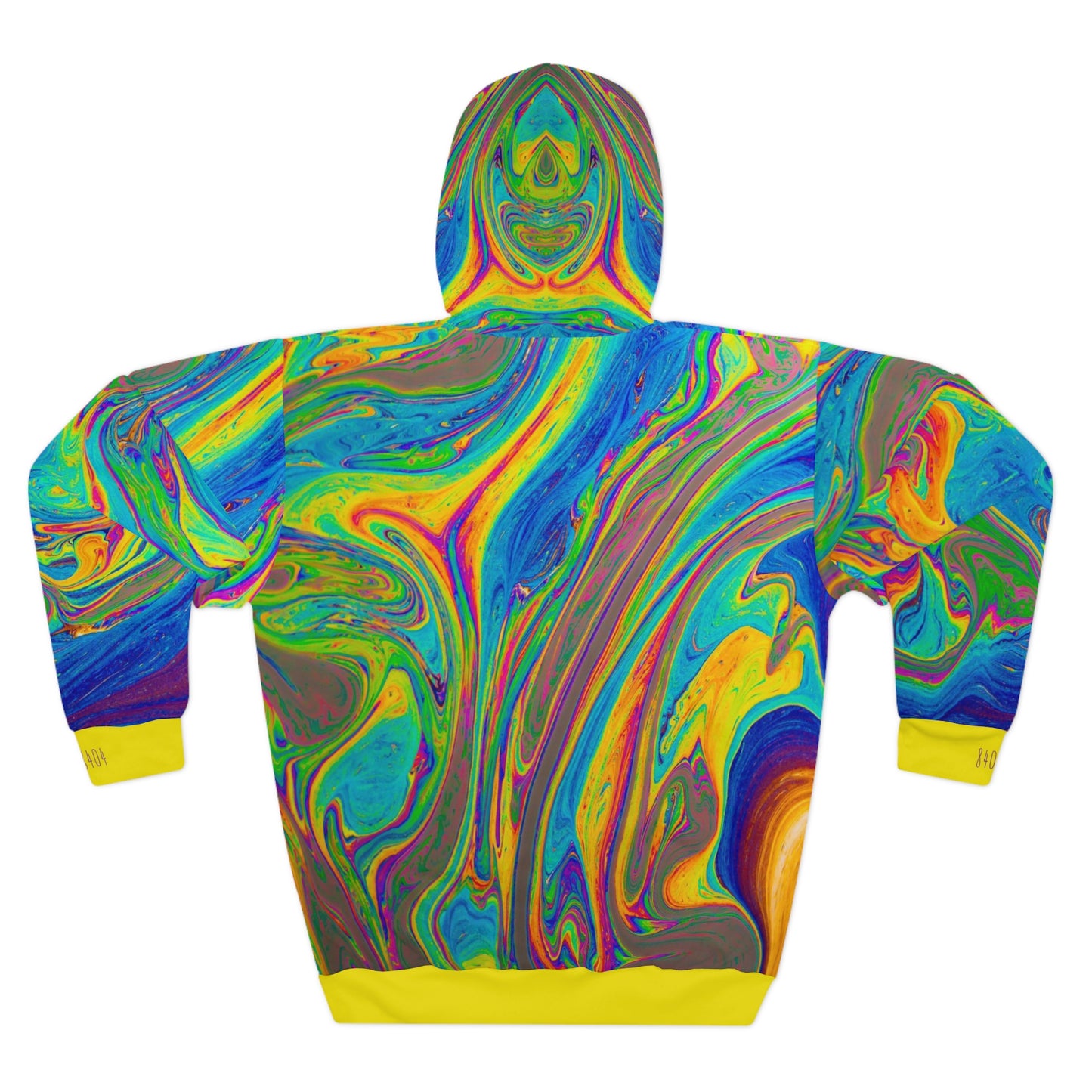 8404's Unisex Adult "flowing Colors in Yellow" Fashion Pullover Hoodie