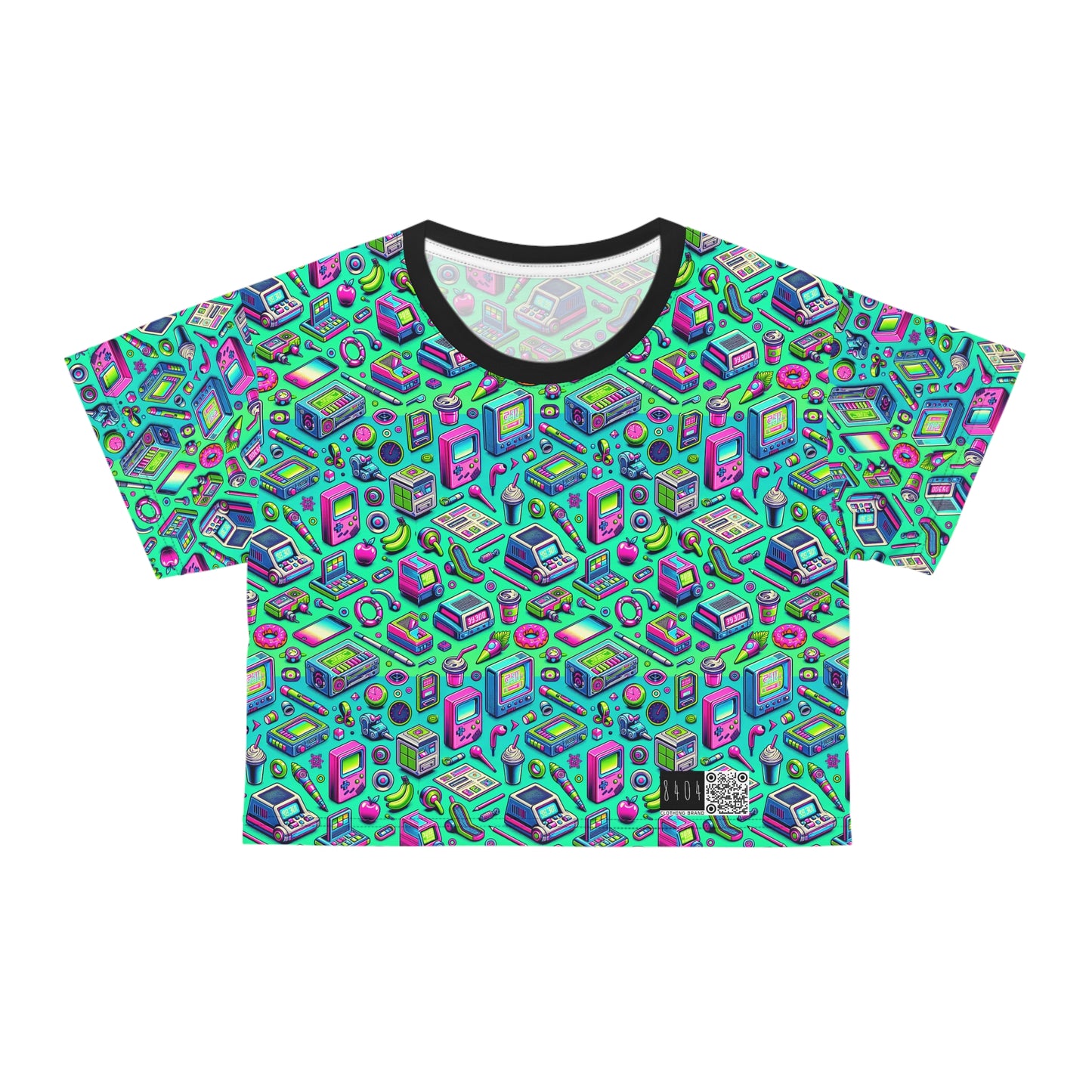 Y2k Revival Nostalgic Futurism Crop Tee - 8404 Design-48