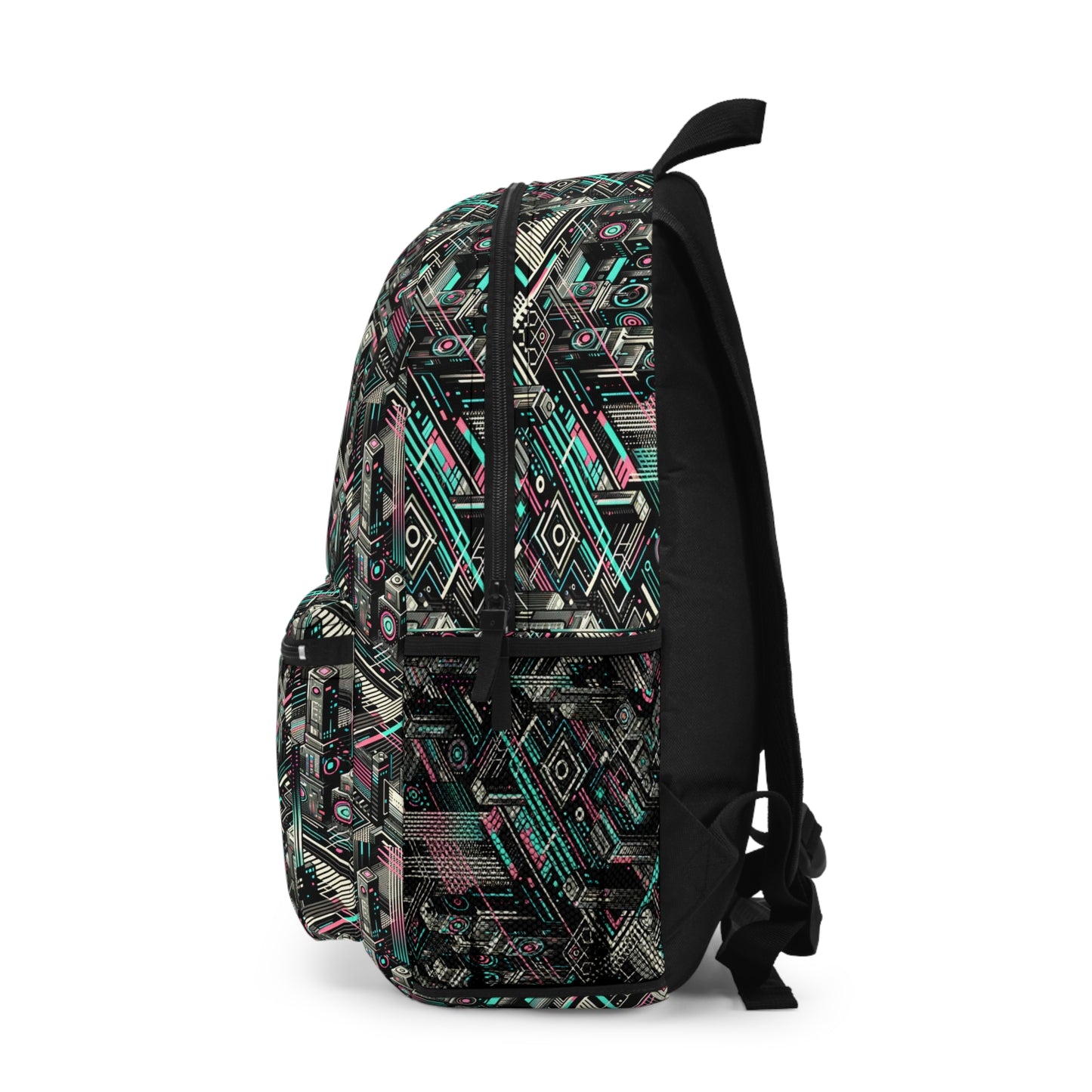 Digital Dreamland Tech-Inspired Streetwear Backpack - 8404 Design-51