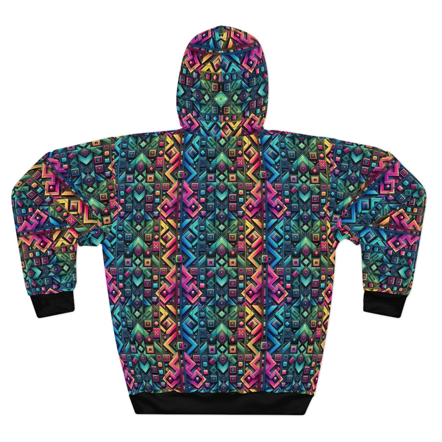 Tech-Inspired Graphics Cyberpunk Cool Pullover Hoodie - 8404 Design-58