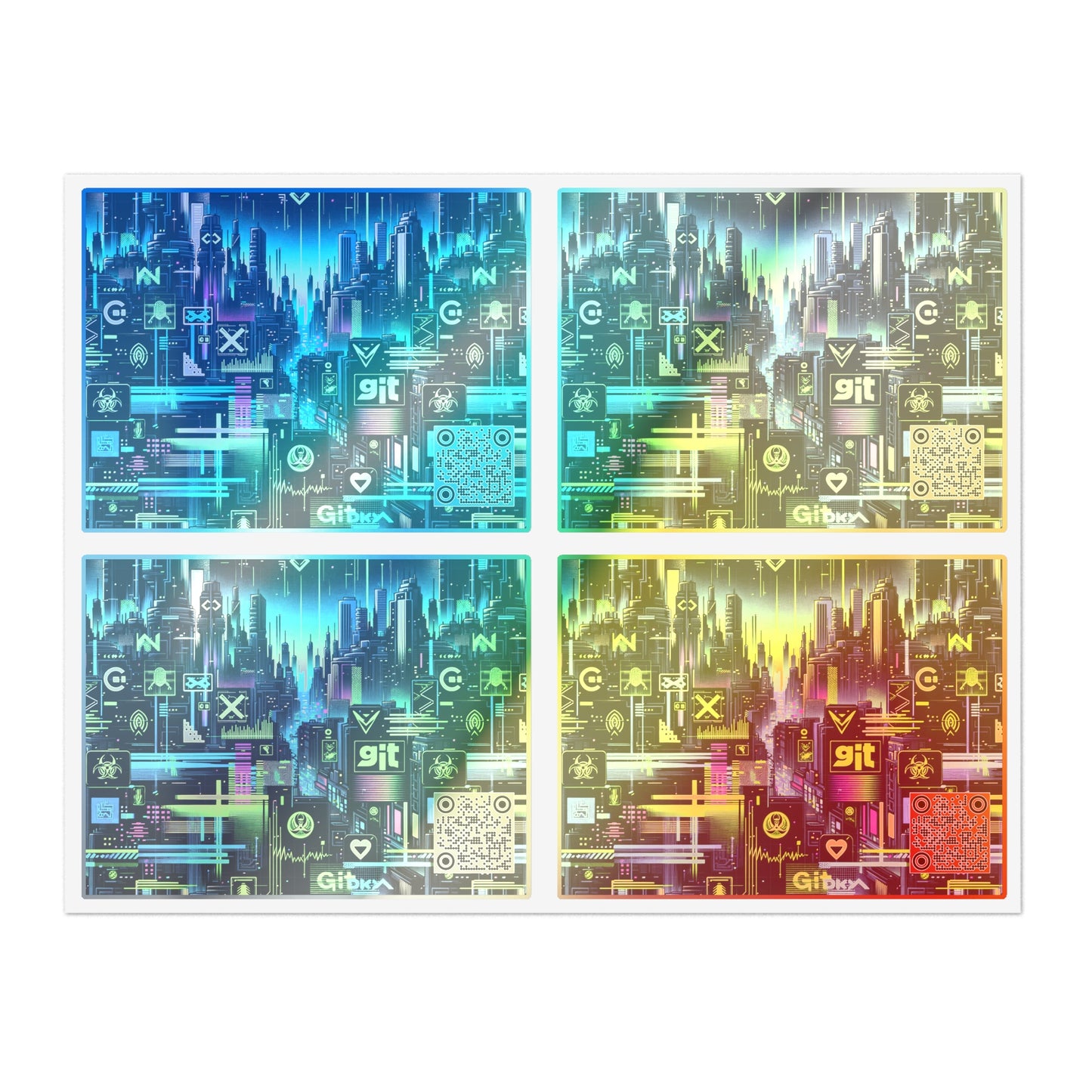 Digital Dystopia Tech Noir Sticker Sheets - 8404 Design-55