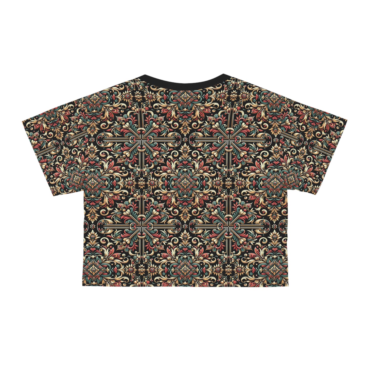 Streetwear Renaissance Artistic Clash of Old and New Crop Tee - 8404 Design-46