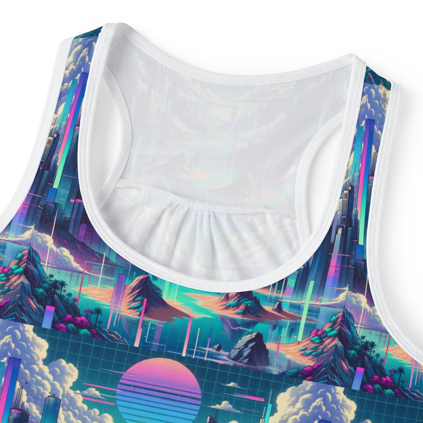 Digital Dreamscapes Digitally-Inspired Streetwear With a Dreamy, Surreal Twist Women's Tank Top - 8404 Design-53