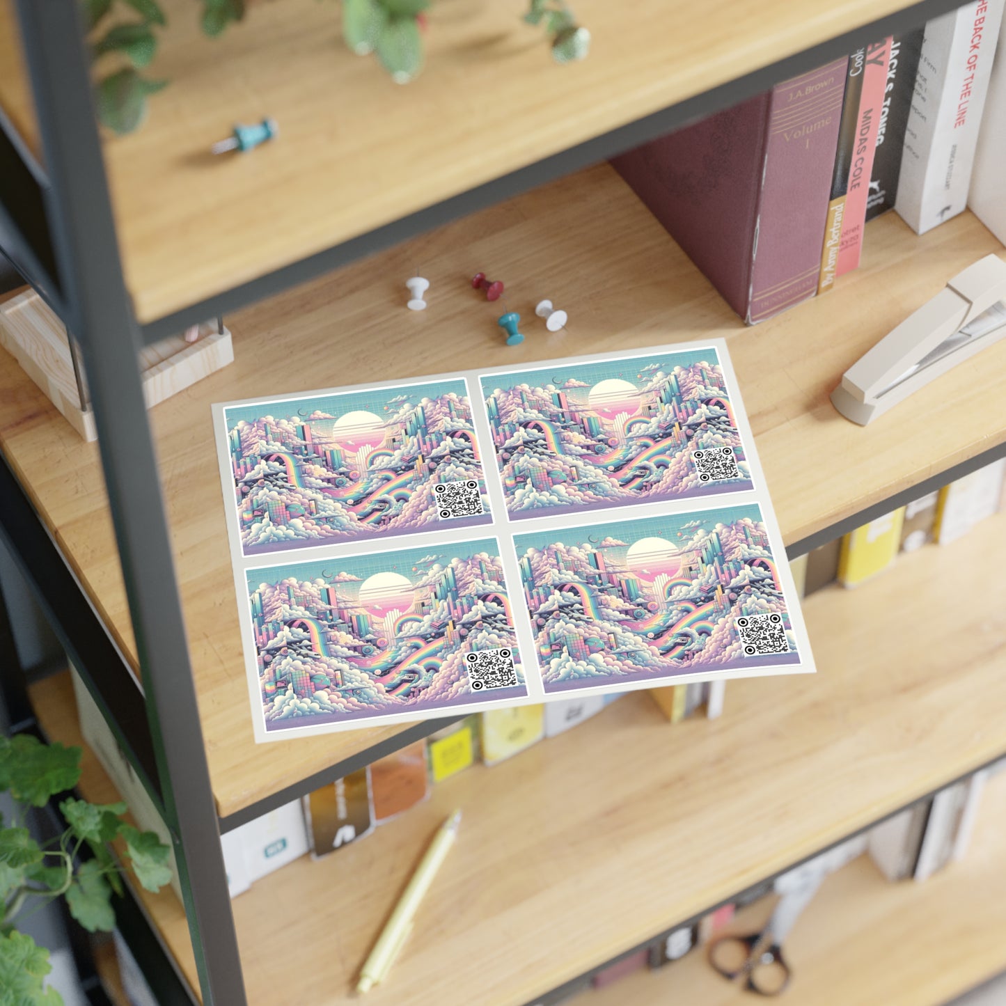 Digital Dreamland Whimsical and Nostalgic Streetwear With a Digital Twist Sticker Sheets - 8404 Design-59