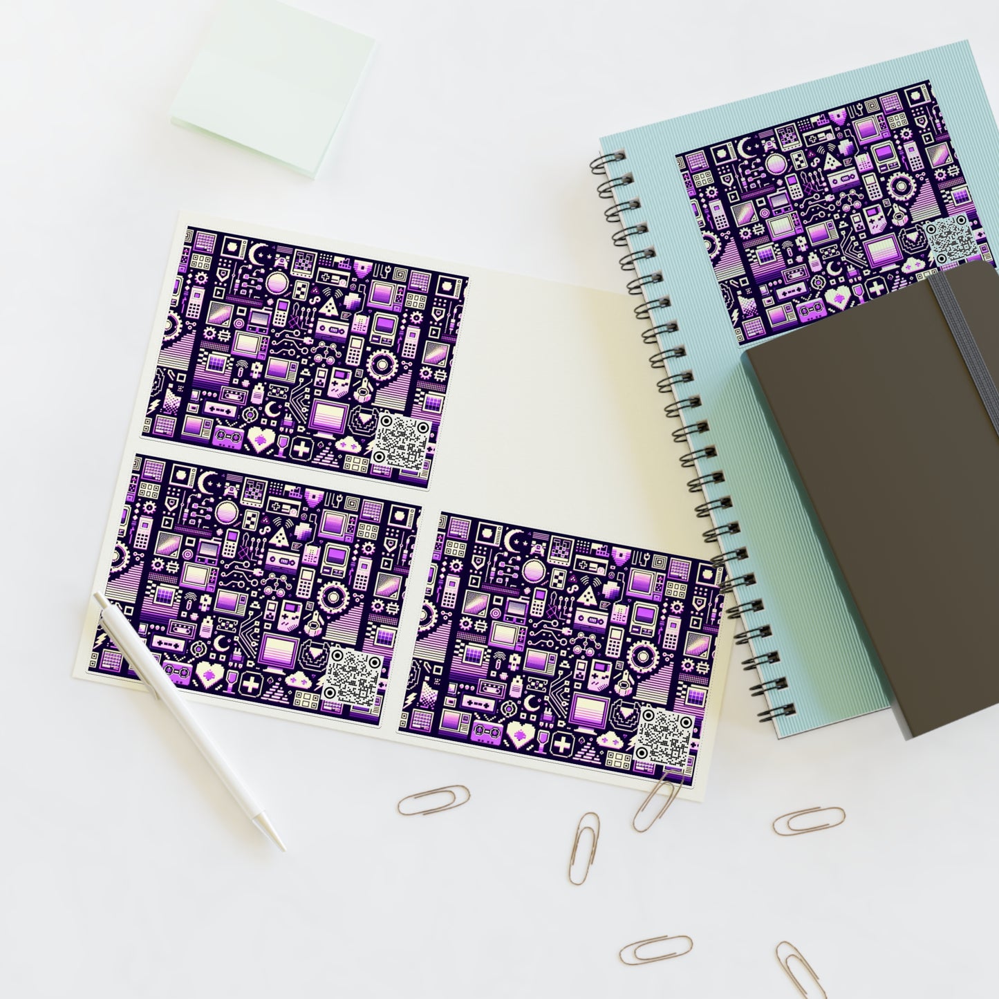 Digital Nostalgia Remix Modern Vintage Fusion Sticker Sheets - 8404 Design-54