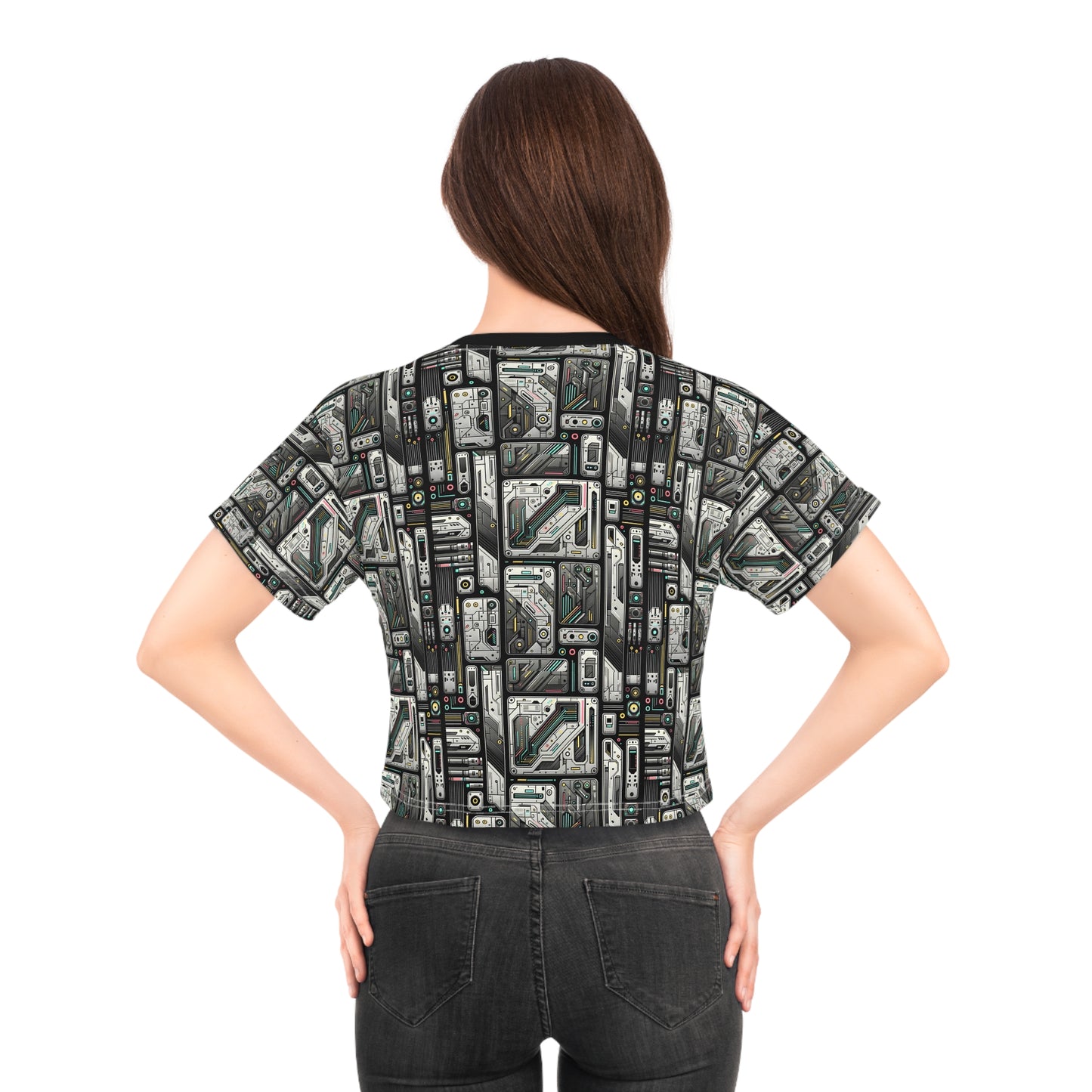 Tech Utility Gear Tech-Forward Minimalism Crop Tee - 8404 Design-45