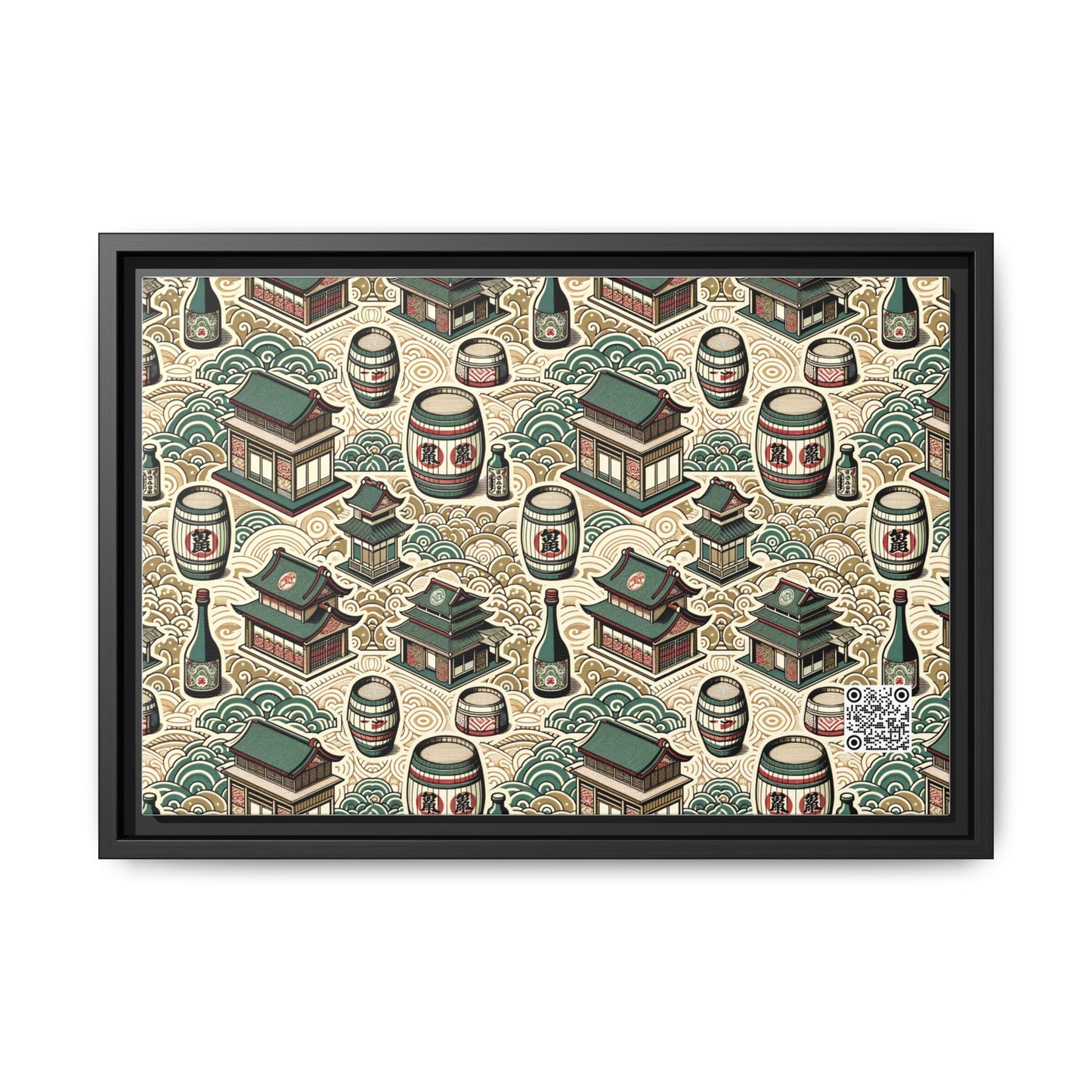 Cultural Artisanal Fusion Contemporary Cultural Elegance Matte Canvas, Framed (multi-Color) - 8404 Design-68 B