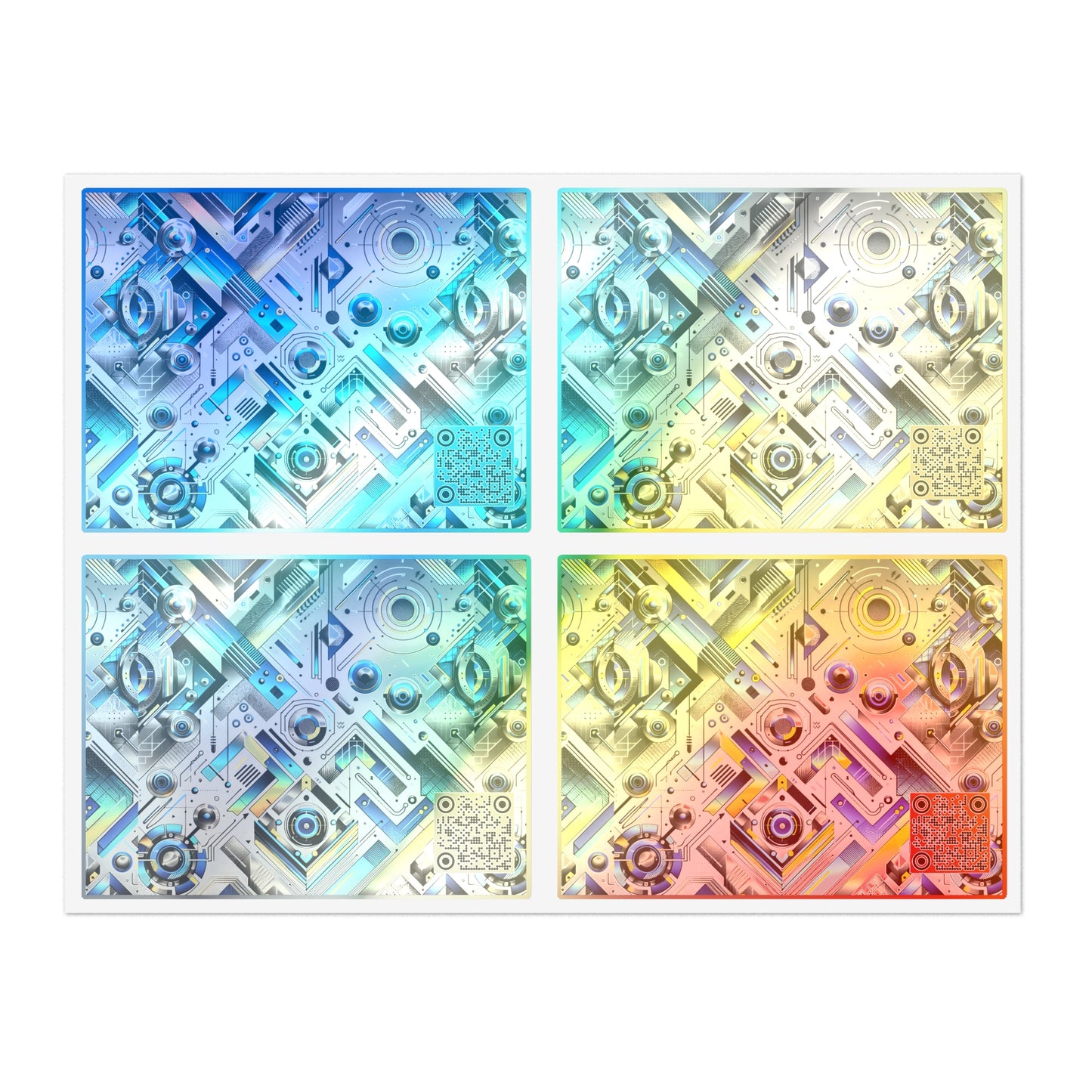 Tech Art Fusion Tech-Forward Streetwear Sticker Sheets - 8404 Design-59