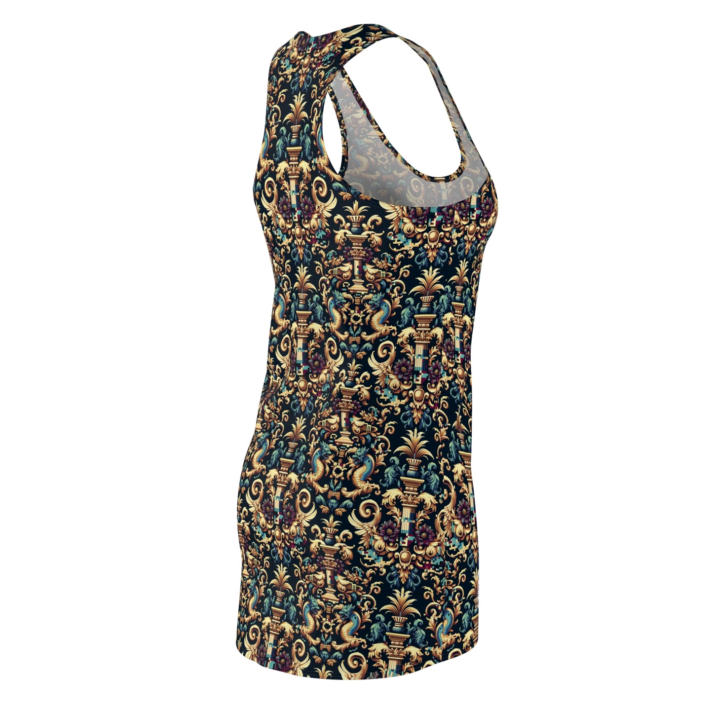Digital Renaissance Modern Baroque Fusion Women's Cut & Sew Racerback Dress - 8404 Design-57