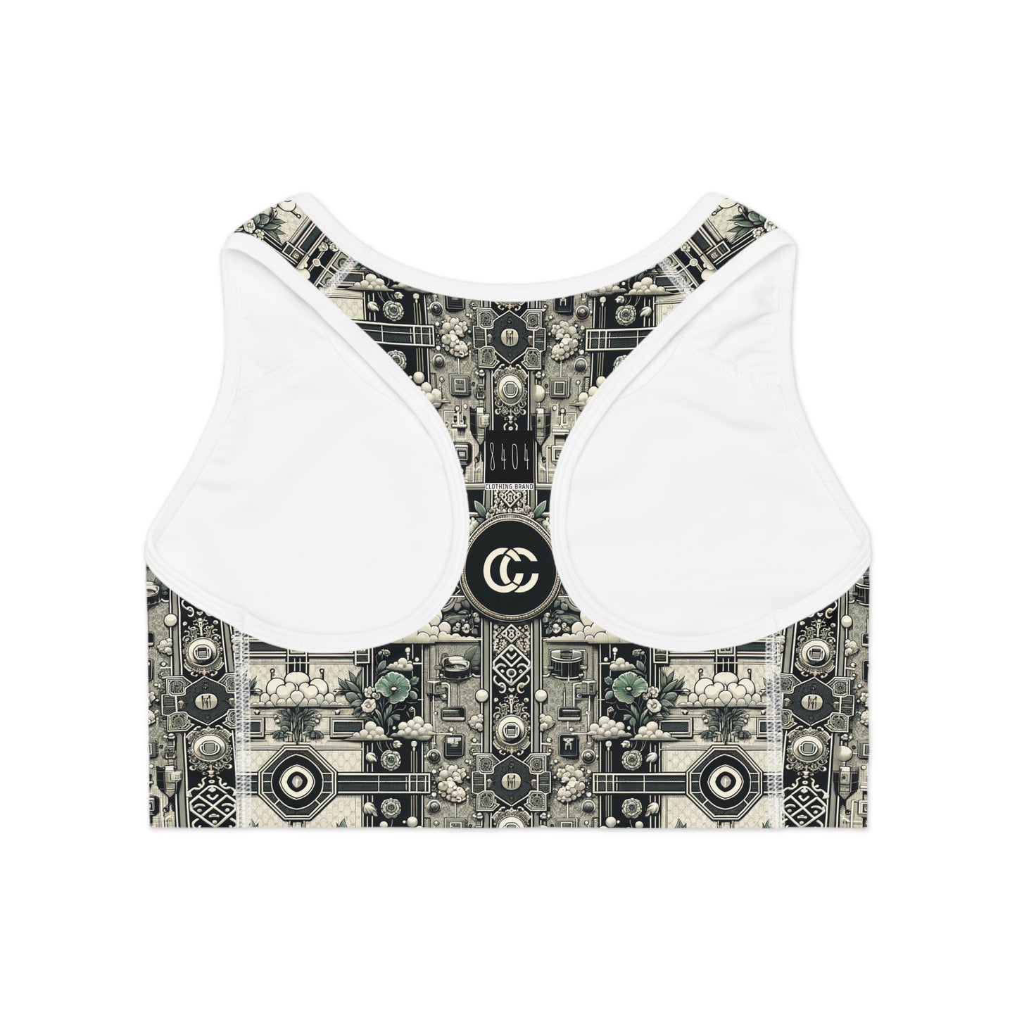 Cyber Garden Party Tech Garden Extravaganza Sports Bra - 8404 Design-54