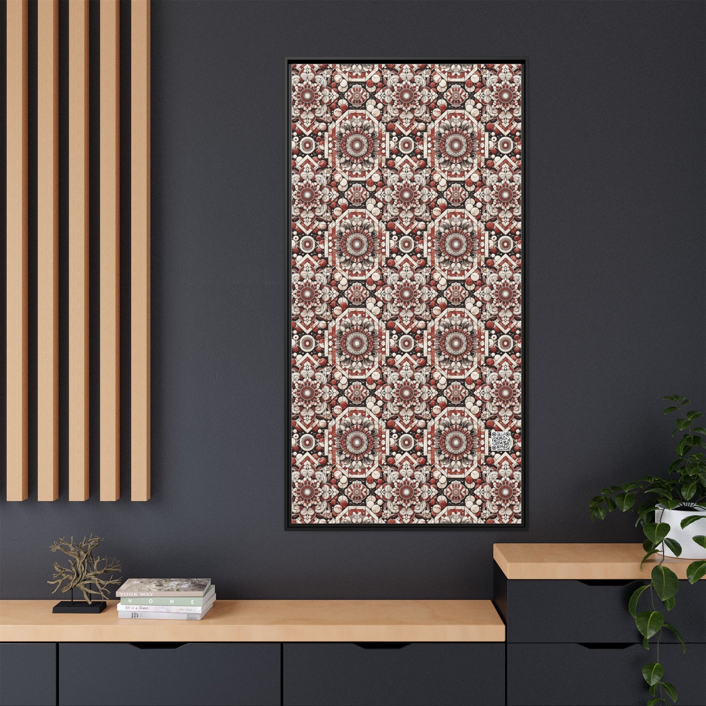 Neo Jomon Sculptural Aesthetics Artisanal Streetwear Matte Canvas, Framed (multi-Color) - 8404 Design-55 A