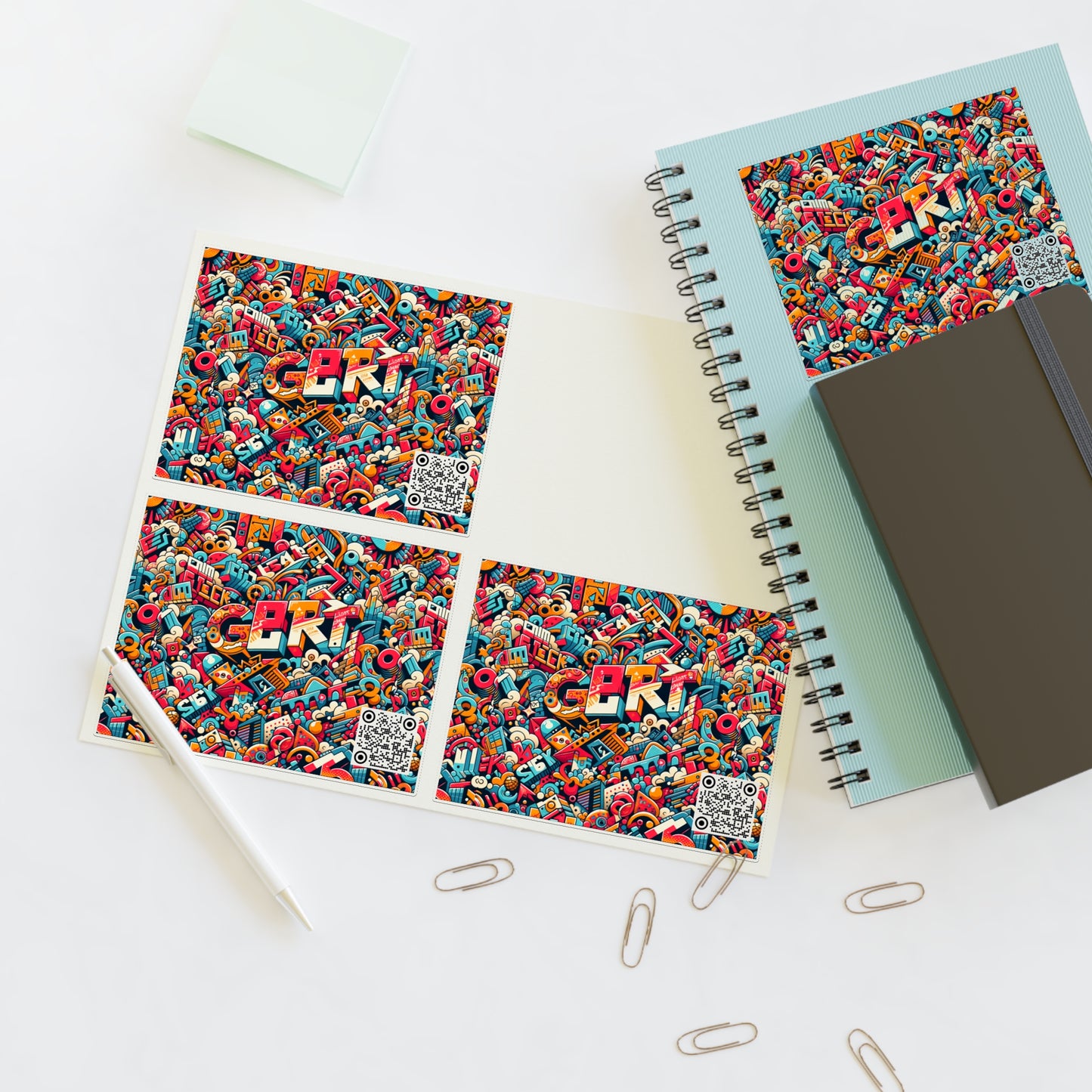 Neo-Traditional Street Art Modern Street Art Fusion Sticker Sheets - 8404 Design-58