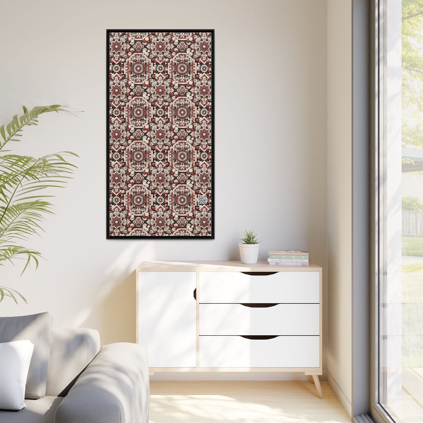 Neo Jomon Sculptural Aesthetics Artisanal Streetwear Matte Canvas, Framed (multi-Color) - 8404 Design-55 A