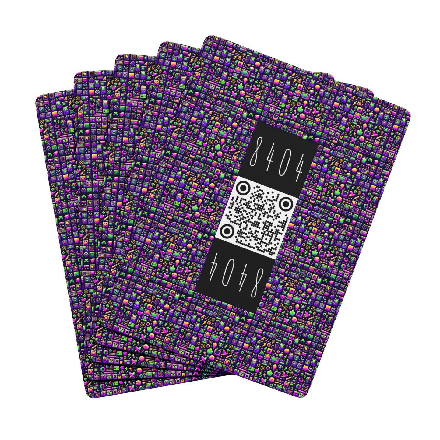 Digital Nostalgia Remix Modern Vintage Fusion Poker Playing Cards - 8404 Design-49 S