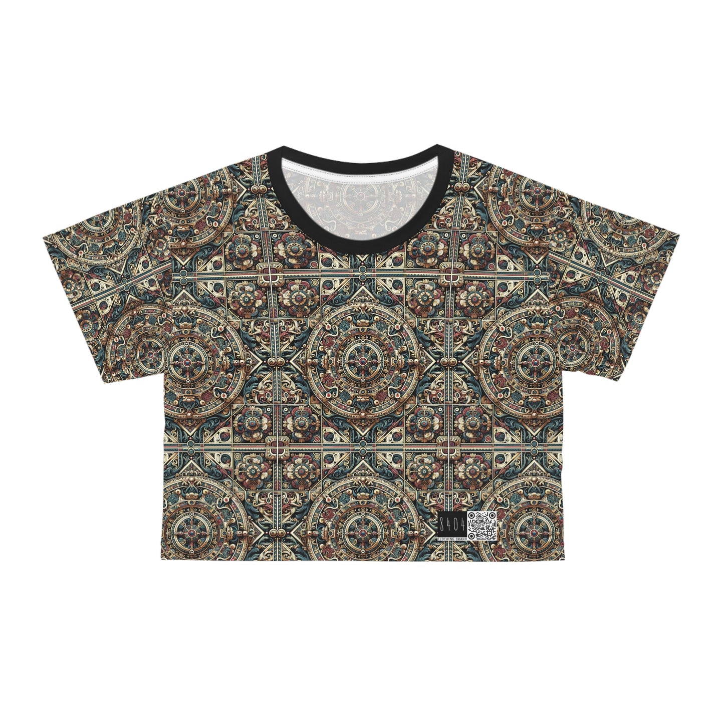 Urban Renaissance Historical Fusion With Street Edge Crop Tee - 8404 Design-57