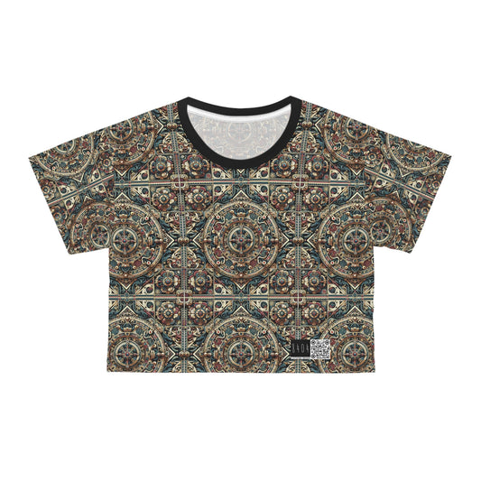 Urban Renaissance Historical Fusion With Street Edge Crop Tee - 8404 Design-57